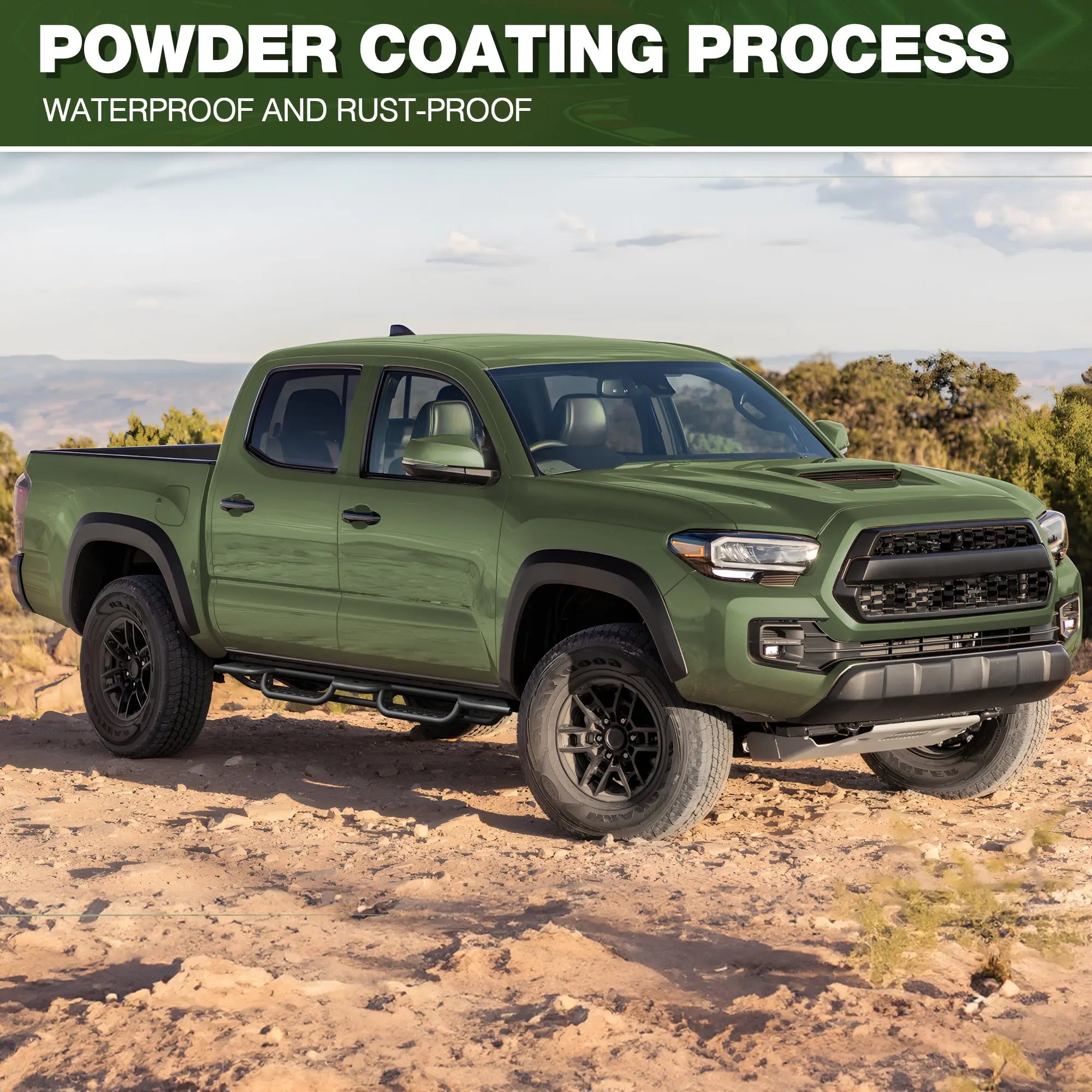 Running Boards Side Steps for 2005-2023 Toyota Tacoma Double Cab nadiaauto