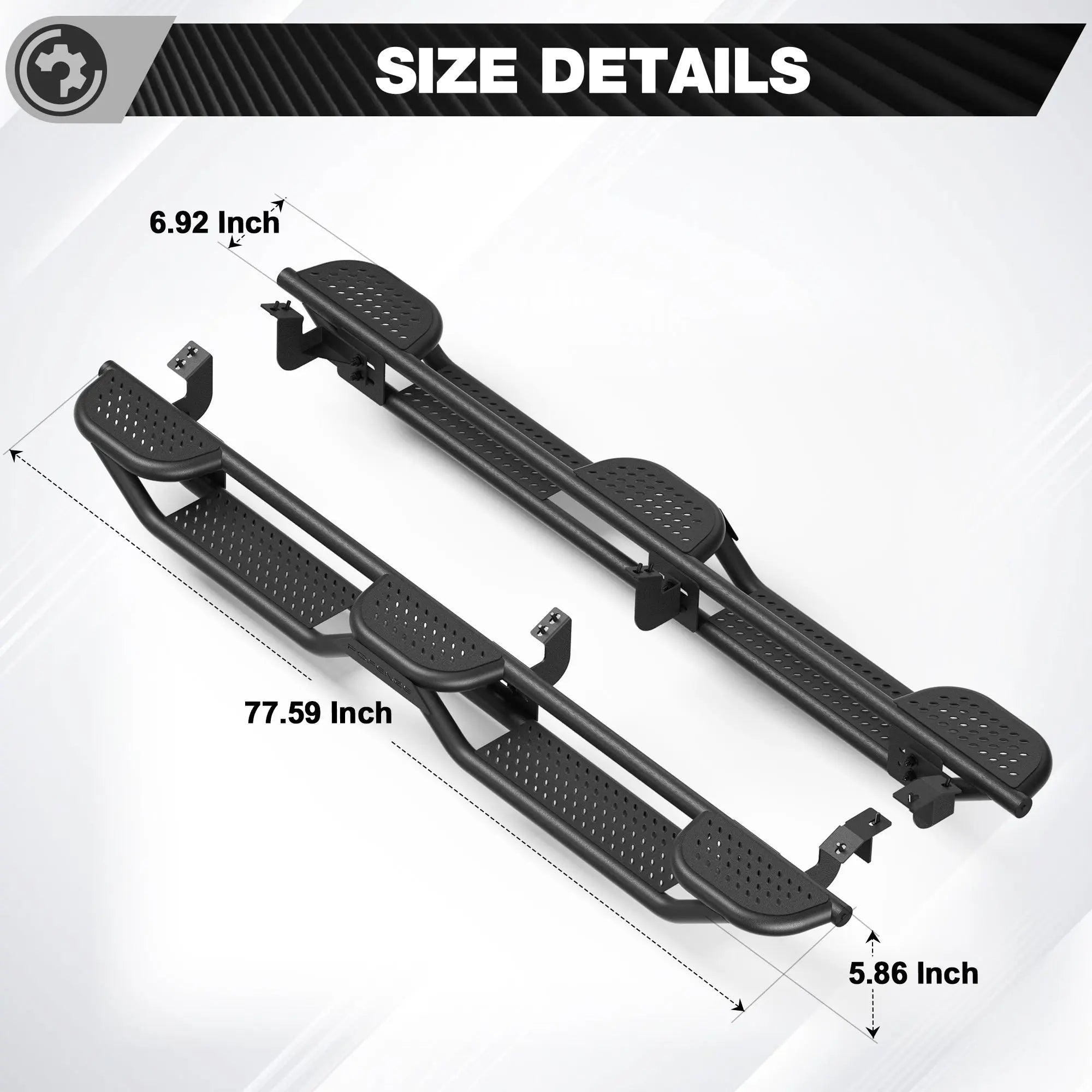 Running Boards Side Steps for 2005-2023 Toyota Tacoma Double Cab (4-Door) nadiaauto