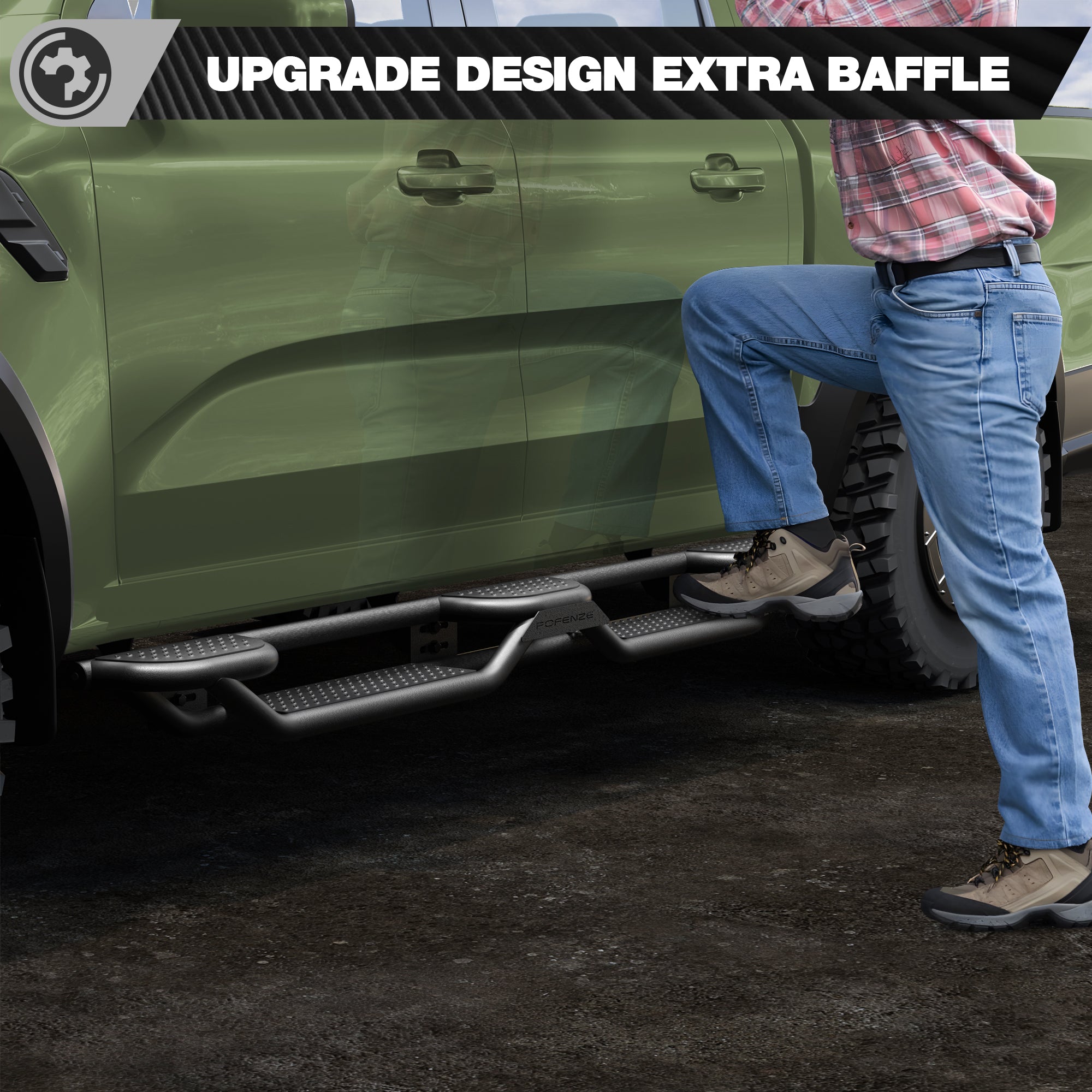 Running Boards Side Steps for 2019-2026 Ford Ranger SuperCrew (4-Door)