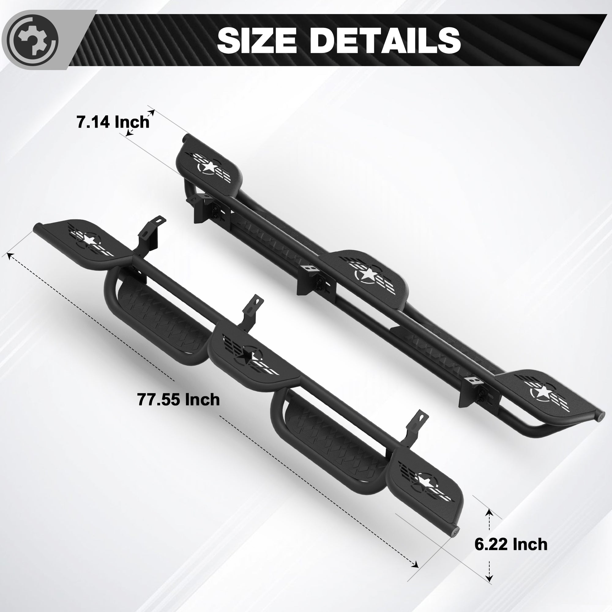 Running Boards Side Steps for 2024 2025 2026 Toyota Tacoma Double Cab