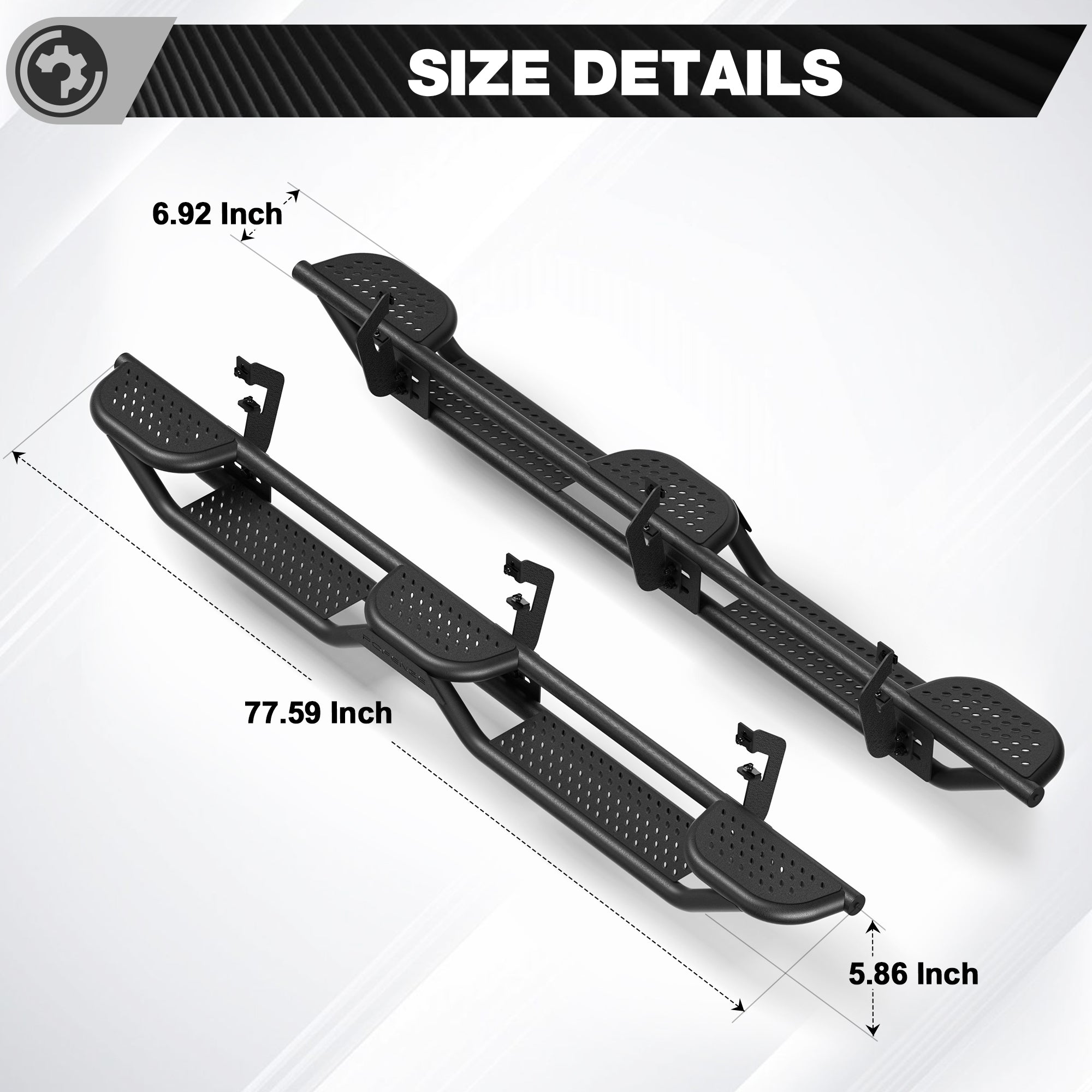 Running Boards for 2007-2018 Chevy Silverado & GMC Sierra 1500/2500/3500 Quad Cab