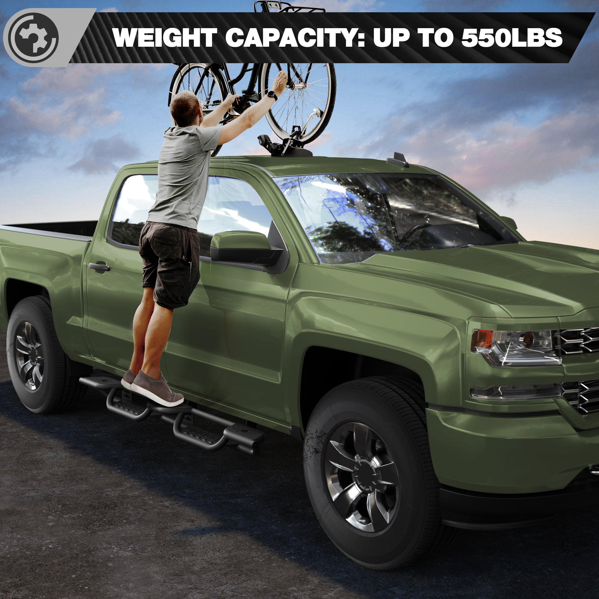 Running Boards for 2007-2018 Chevy Silverado & GMC Sierra Quad Cab