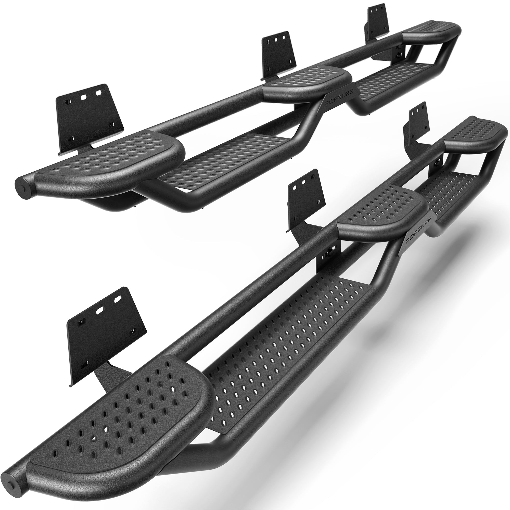 Running Boards for 2019-2026 Ram 1500 Crew Cab | 3-Step Side Steps, Heavy-Duty Carbon Steel, 550 lbs Load Capacity, Anti-Slip Nerf Bars