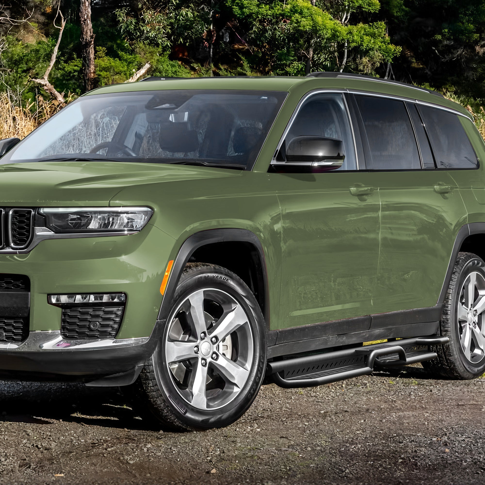 Running Boards for 2021-2026 Jeep Grand Cherokee L (3-Row) | 2-Step Side Steps, Heavy-Duty Carbon Steel, 550 lbs Load Capacity