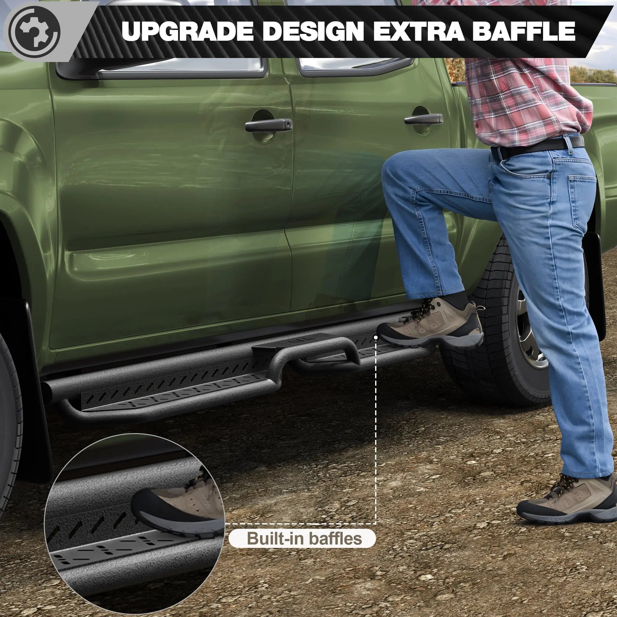 Tacoma Running Boards Side Steps for 2005-2023 Toyota Tacoma Double Cab (4-Door) nadiaauto