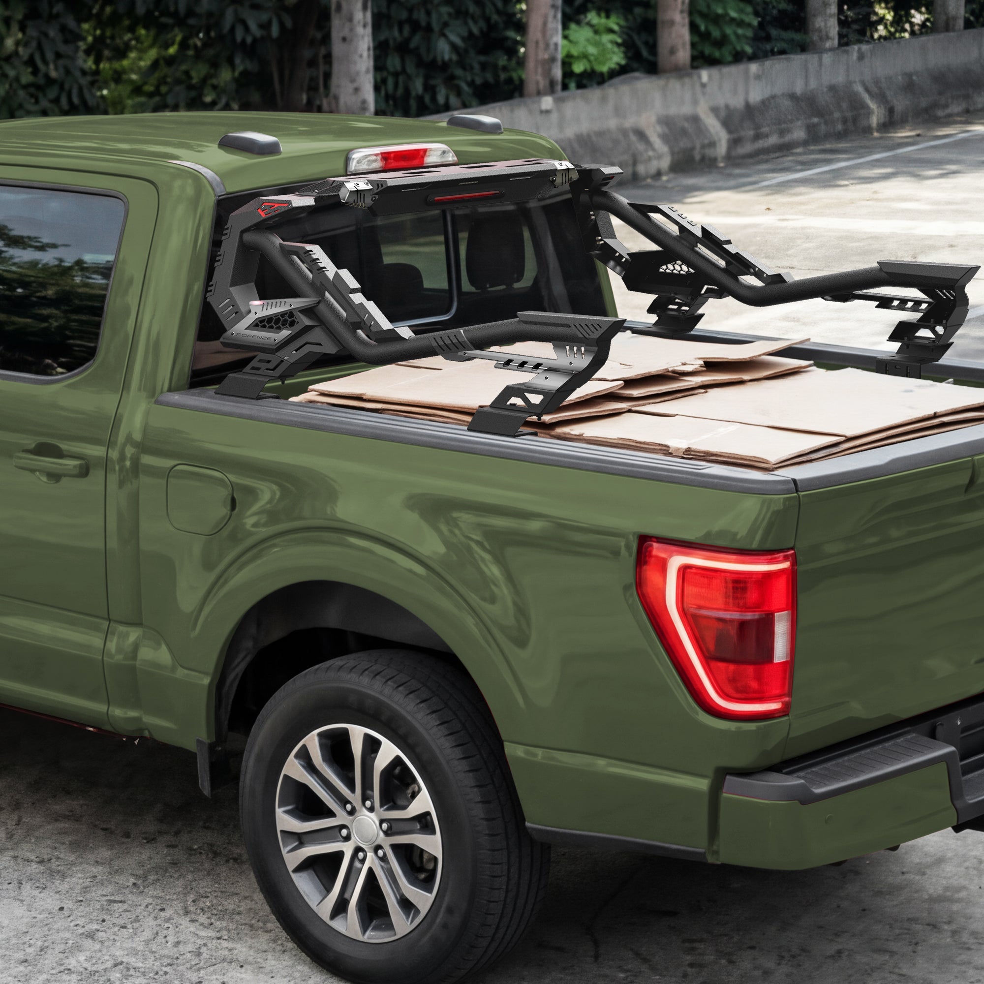 Truck Roll Bar for Full-Size Trucks, Adjustable High Clearance Carbon Steel Truck Bed Rack & Chase Rack Compatible with Ford F-150, F-250, F-350, Chevy Silverado, GMC Sierra, Ram 1500/2500/3500, Toyota Tundra & Nissan Titan