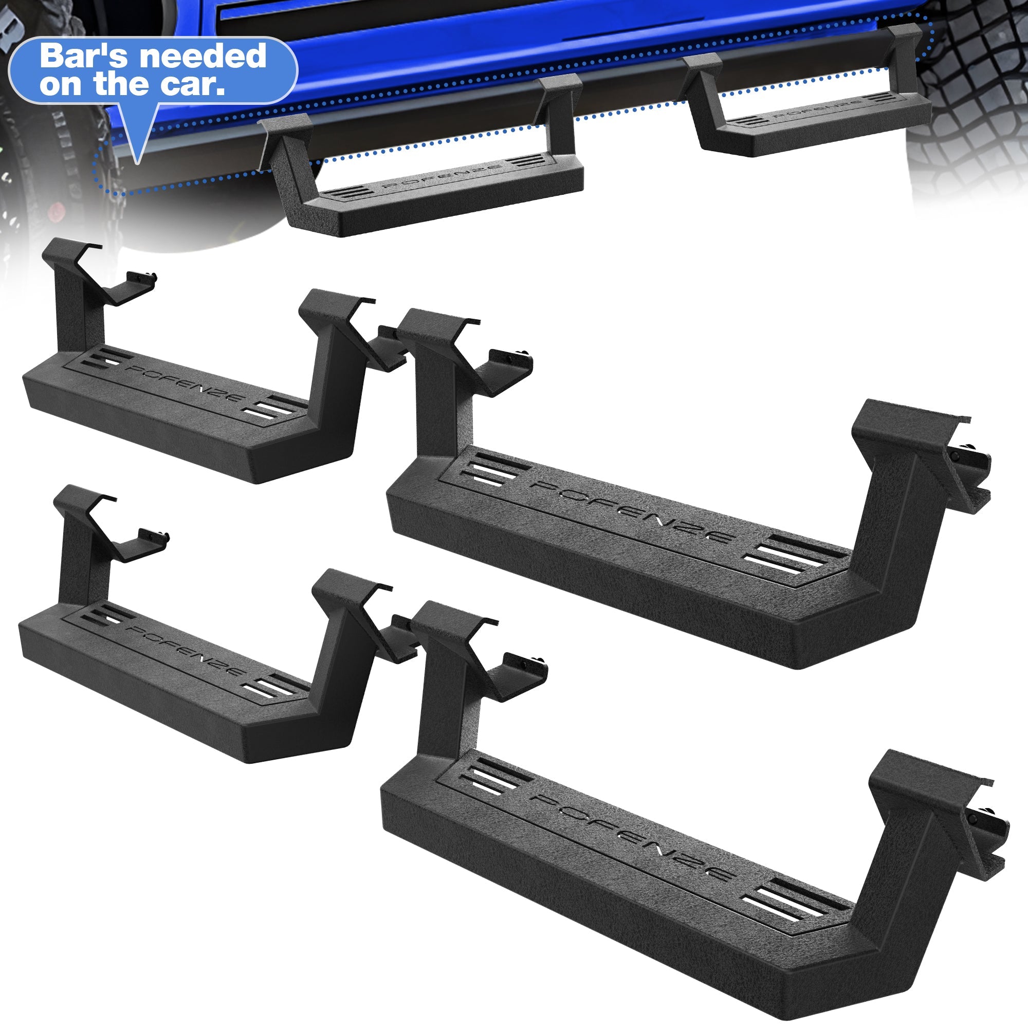 Bronco Running Boards Side Steps Ford Bronco 2021 2022 2023 2024 2025 4 - Door/2 - Door (4 Packs) - nadiaauto