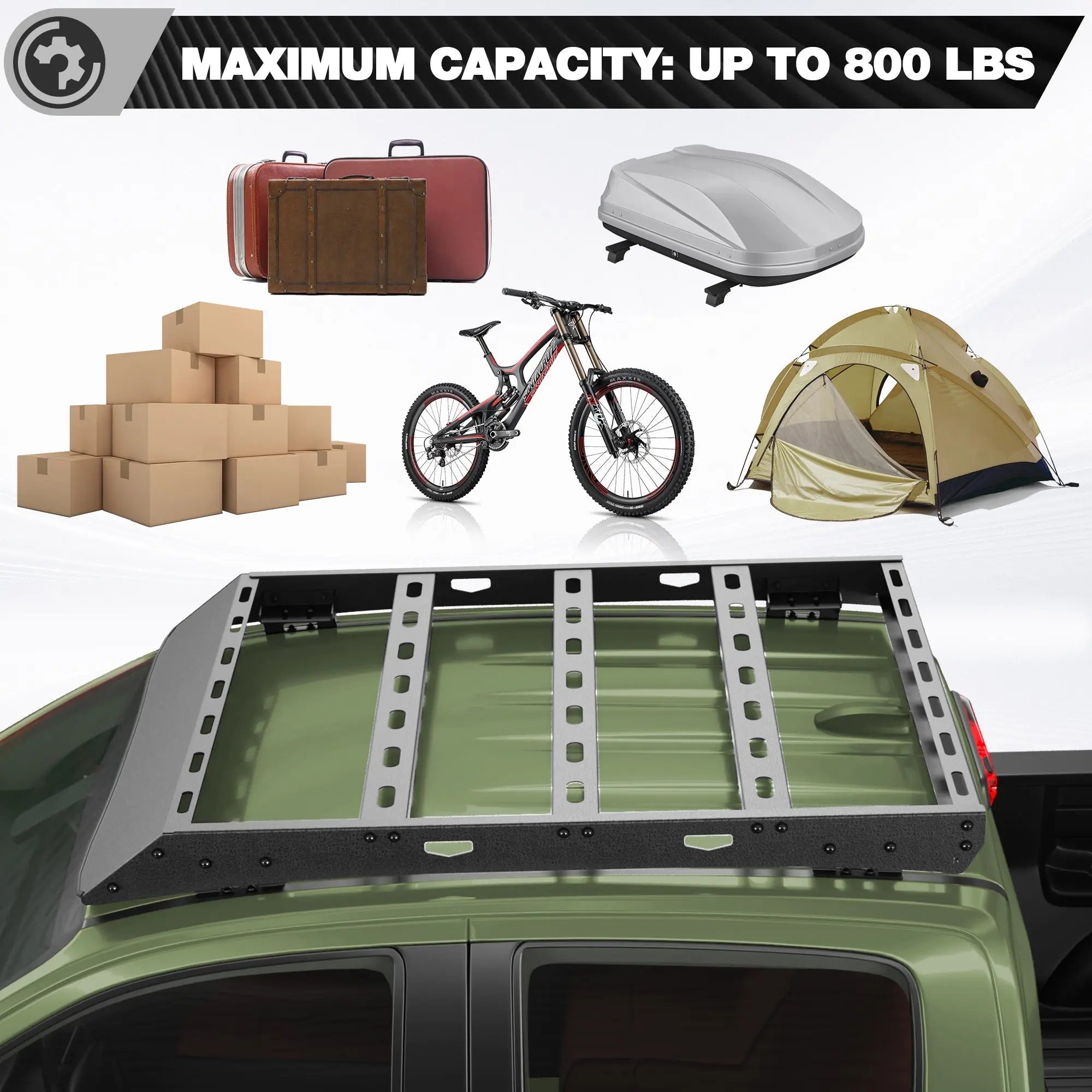Colorado Roof Rack Compatible with 2015-C2025 Chevy Colorado Crew Cab 4 Door Only - nadiaauto