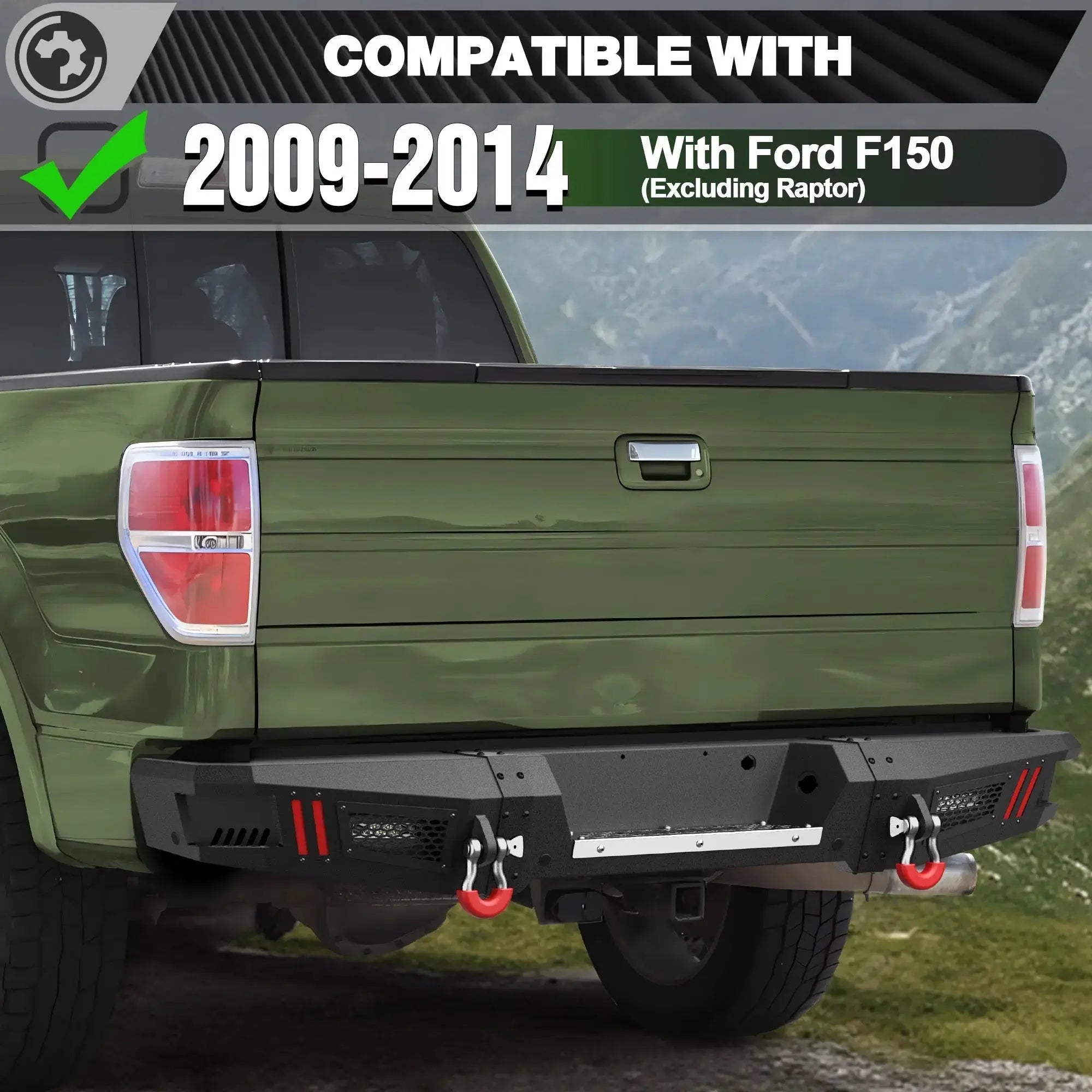 Durable 2009-2014 Ford F150 Bumpers with Winch Plate & LED Lights - Off-Road & Work Use - nadiaauto