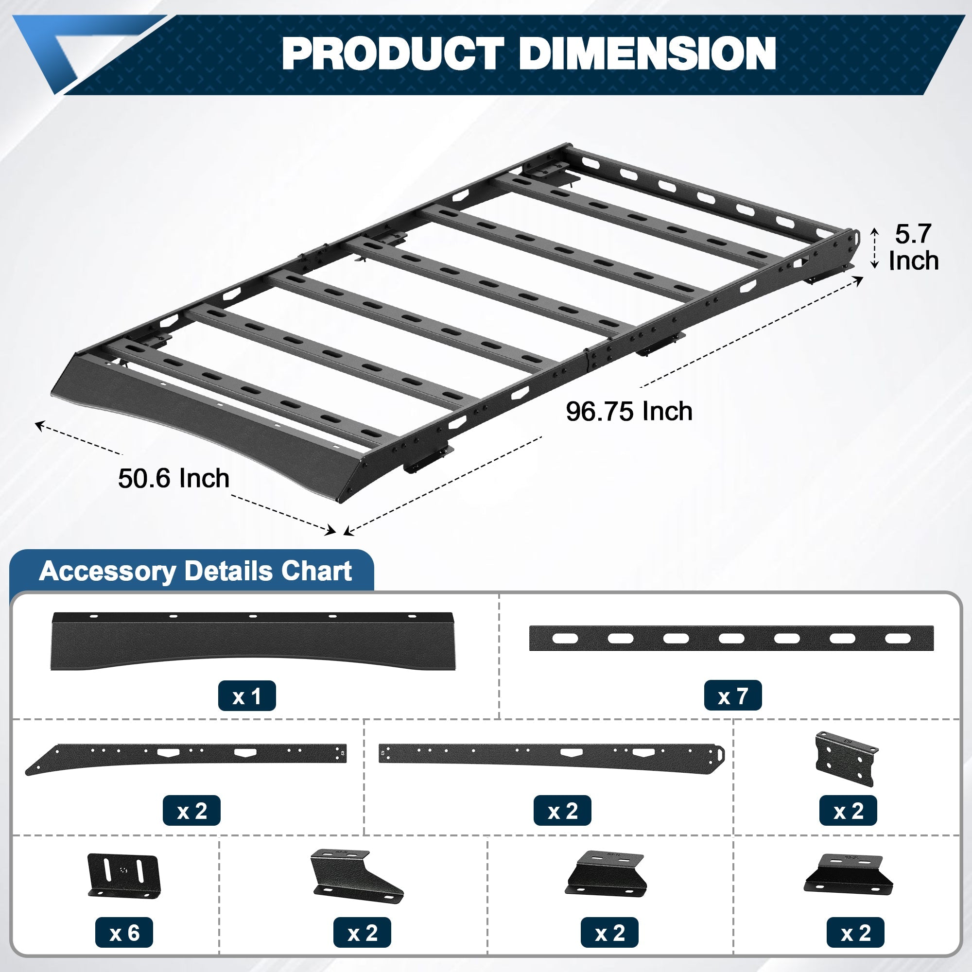 Expedition Roof Rack Compatible for Ford Expedition 2018 2019 2020 2021 2022 2023 2024 2025 - nadiaauto