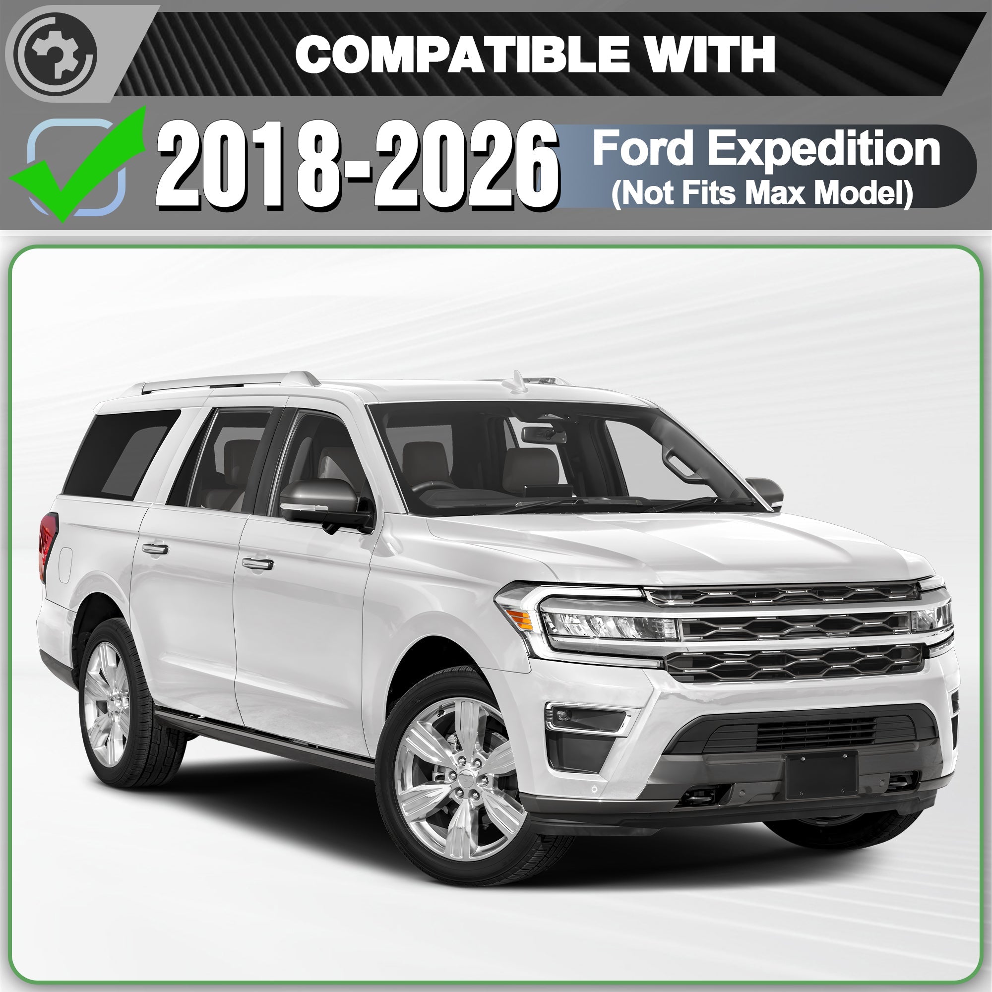 Expedition Running Boards Side Step Compatible for 2018-2026 Ford Expedition(Not for Max) - nadiaauto