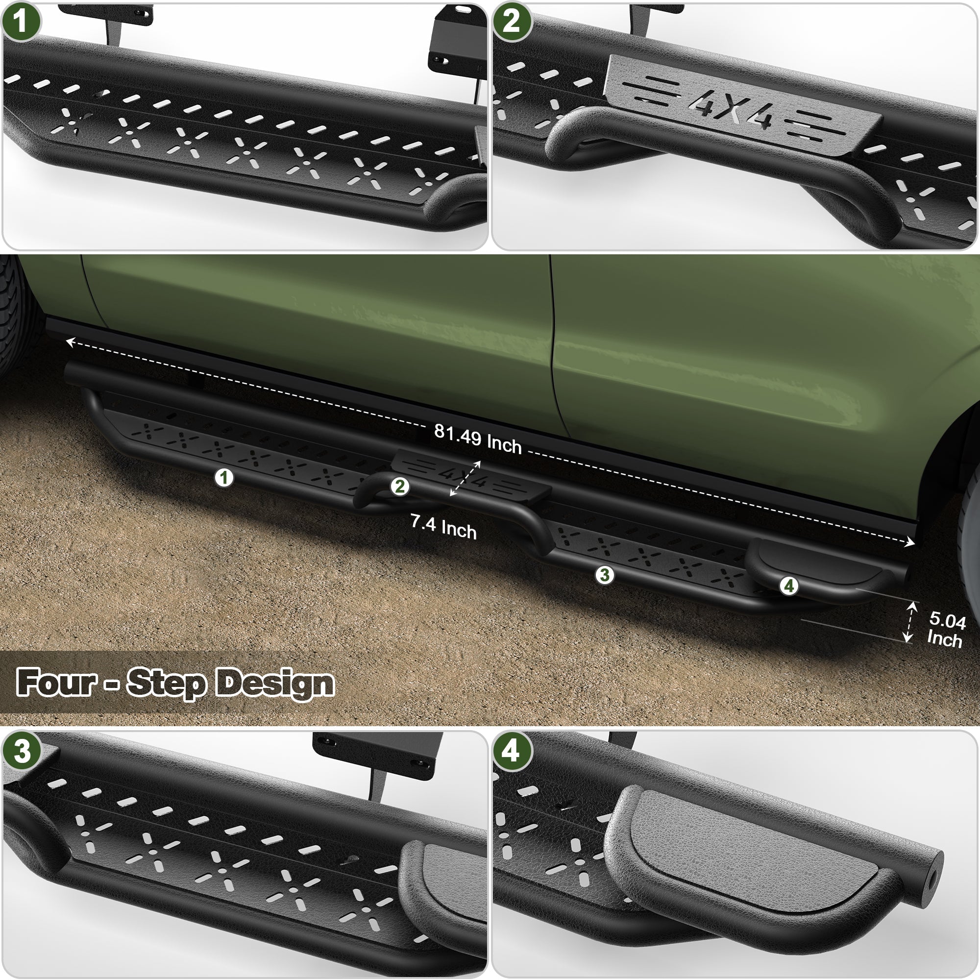 Expedition Running Boards Side Step Compatible for 2018-2026 Ford Expedition(Not for Max) - nadiaauto