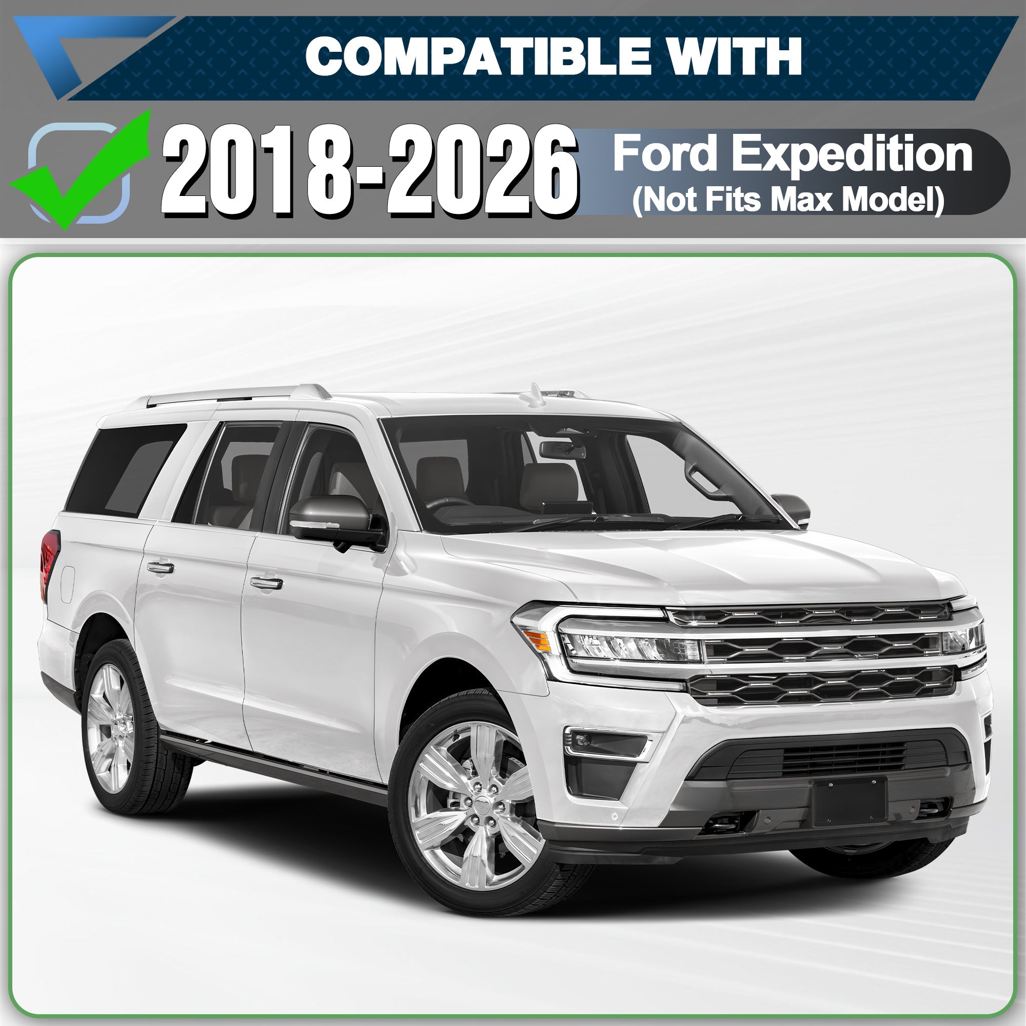 Expedition Running Boards Side Step Compatible for 2018 - 2026 Ford Expedition(Not for Max) - nadiaauto