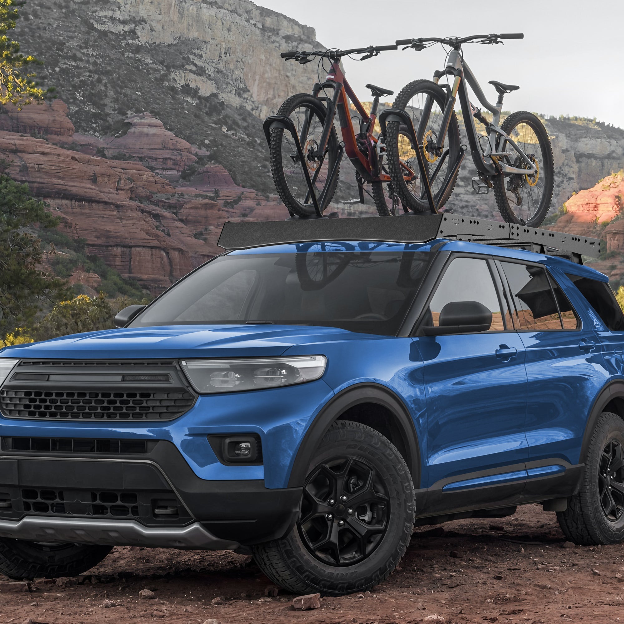 Explorer Roof Rack Rooftop Cargo Carrier Compatible for Ford Explorer 2020 2021 2022 2023 2024 - nadiaauto