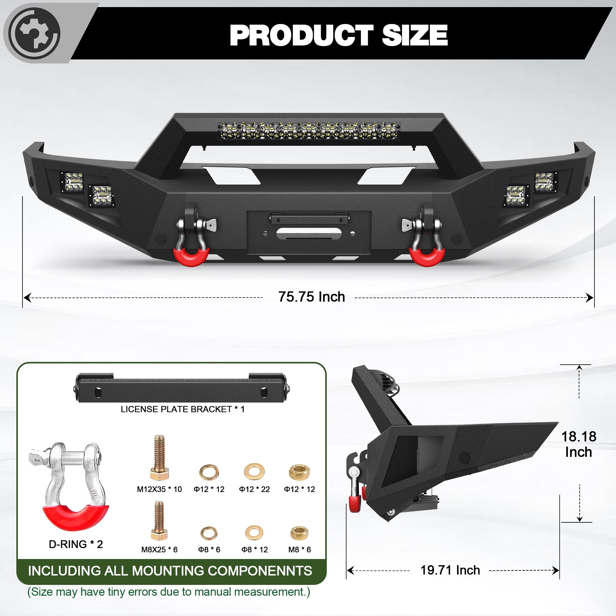 F150 Front Bumper for 1992 1993 1994 1995 1996 1997 Ford F150 - nadiaauto