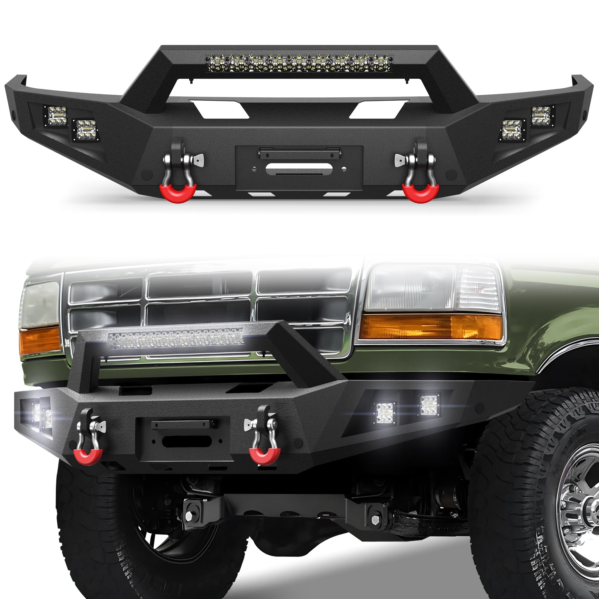 F150 Front Bumper for 1992 1993 1994 1995 1996 1997 Ford F150 - nadiaauto
