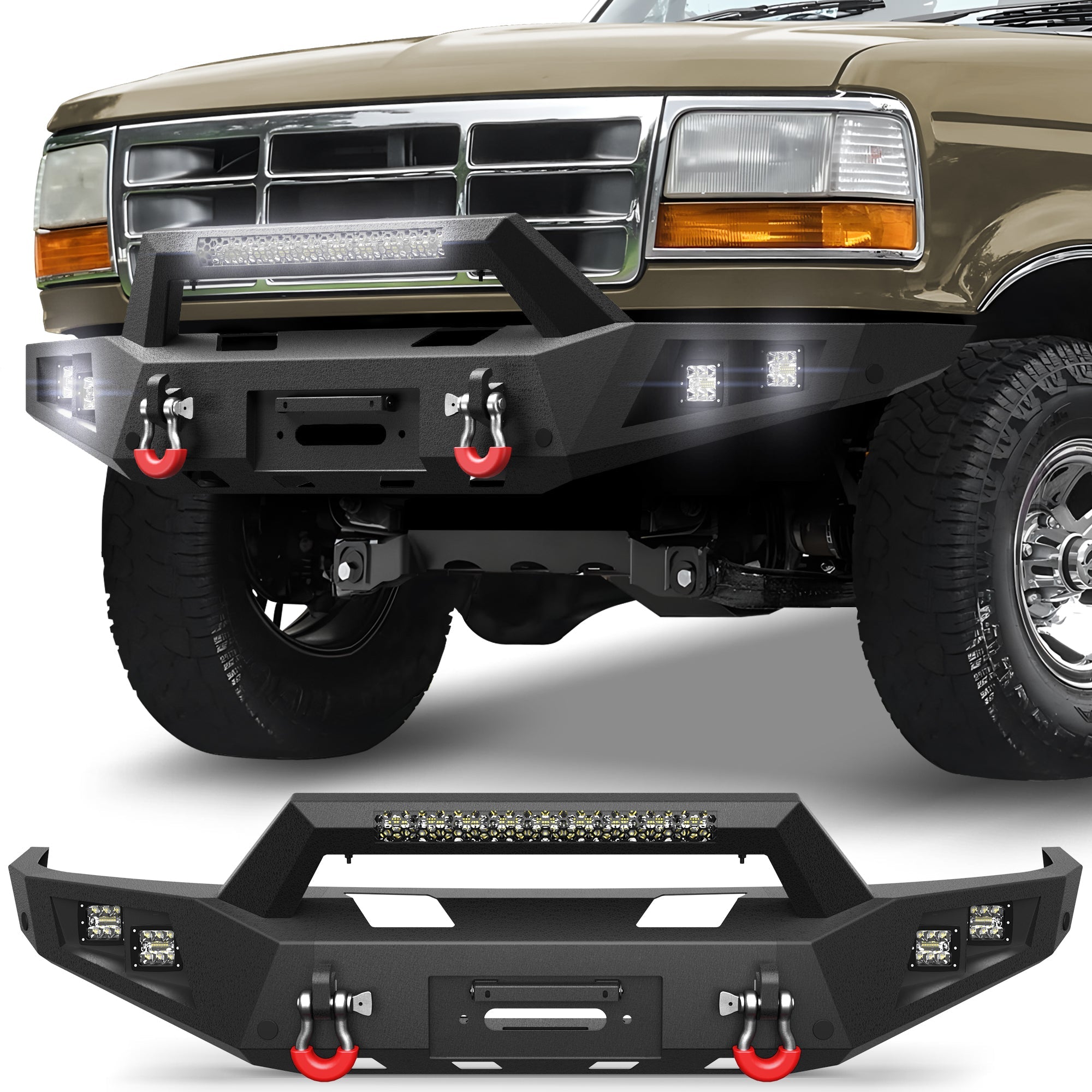 F150 Front Bumper for 1992 1993 1994 1995 1996 1997 Ford F150 - nadiaauto
