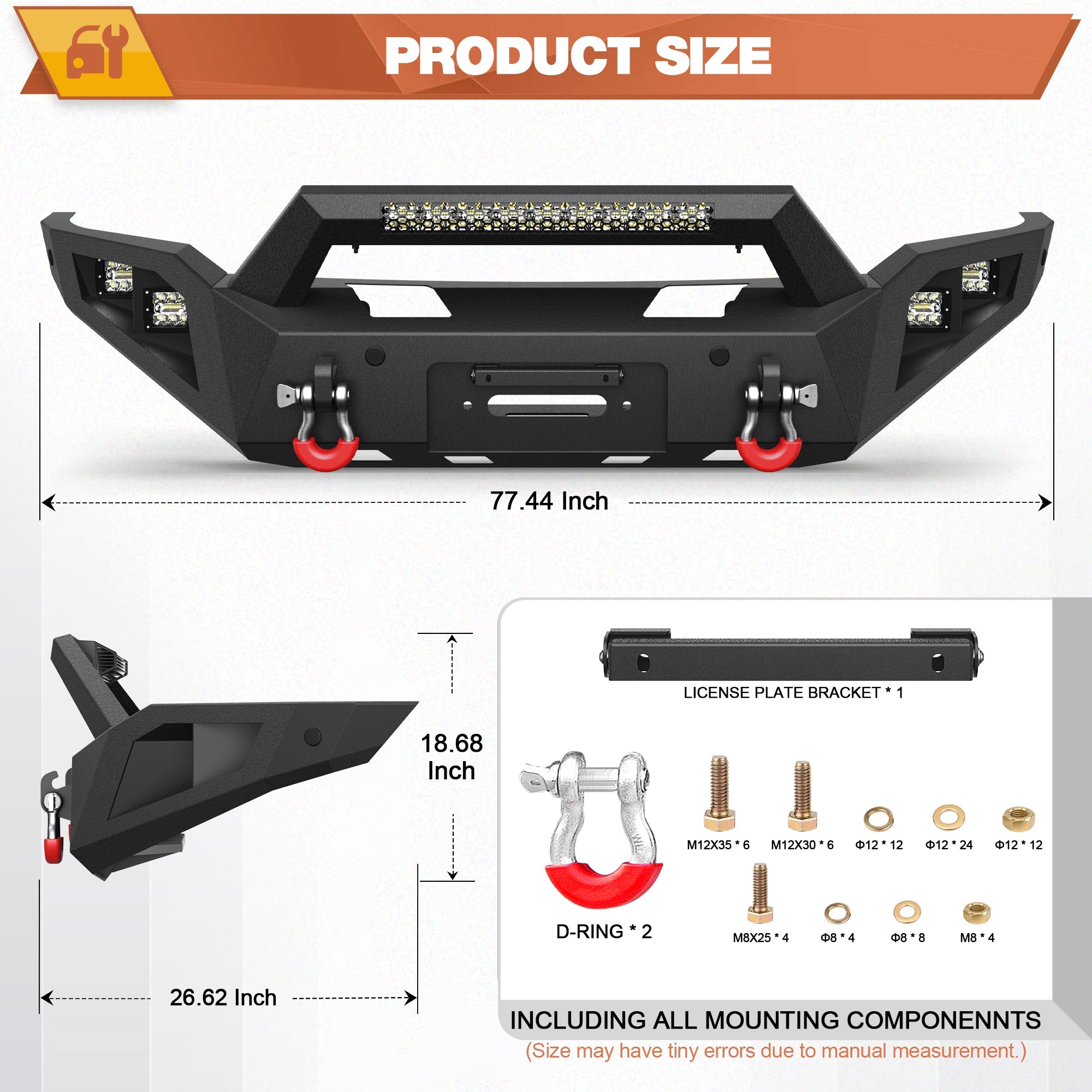 F150 Front Bumper for 2018 2019 2020 Ford F150 Pickup Trucks (Excluding Raptor) - nadiaauto