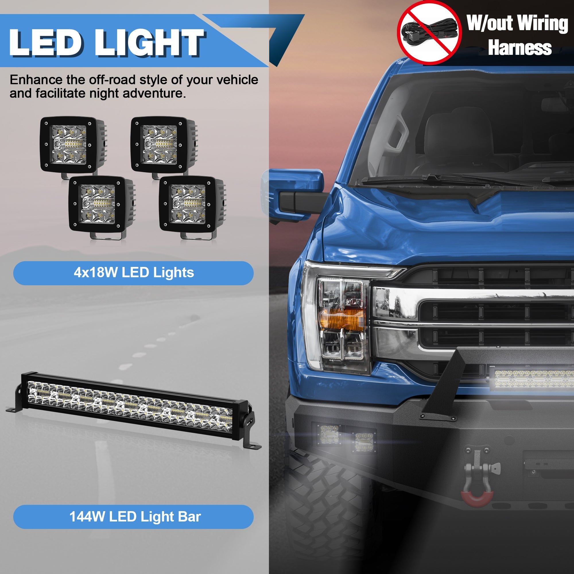F150 Front Bumper for 2021 2022 2023 2024 Ford F150 Pickup w/Winch Plate (Excluding Lighting EV & Raptor) - nadiaauto