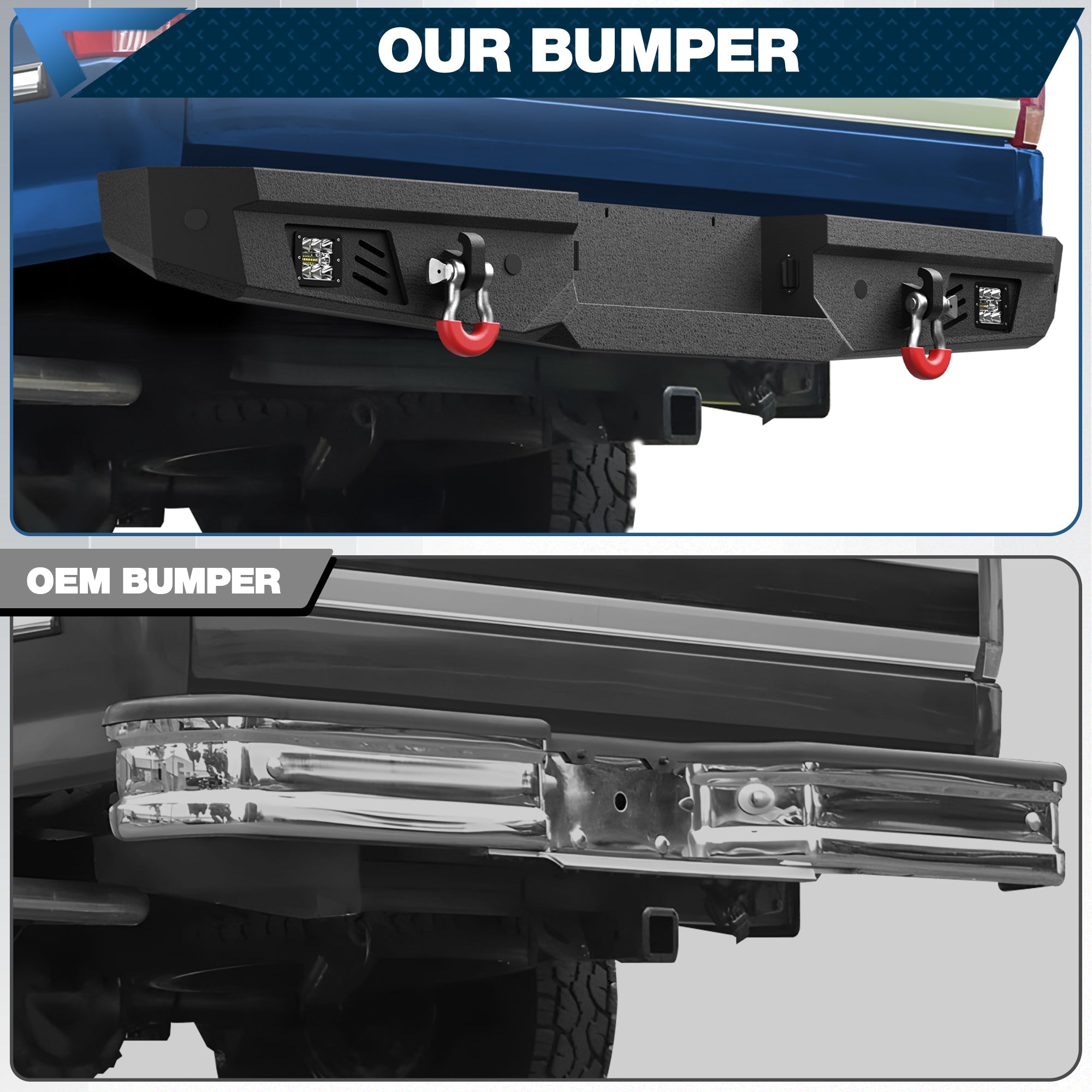 F150 Rear Back Bumper for 1992 1993 1994 1995 1996 1997 Ford F - 150 - nadiaauto