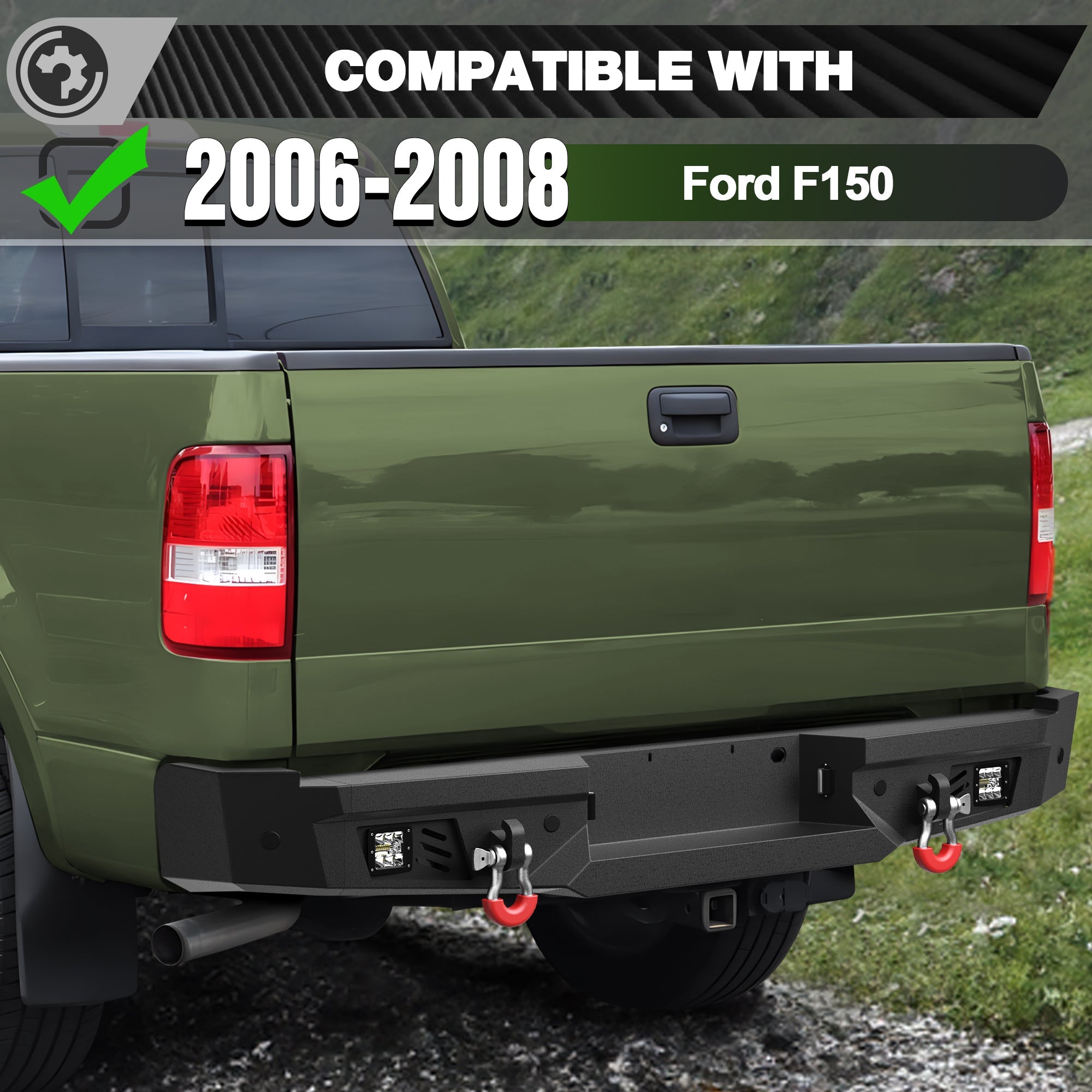 F150 Rear Back Bumper for 2006 2007 2008 Ford F150 - nadiaauto