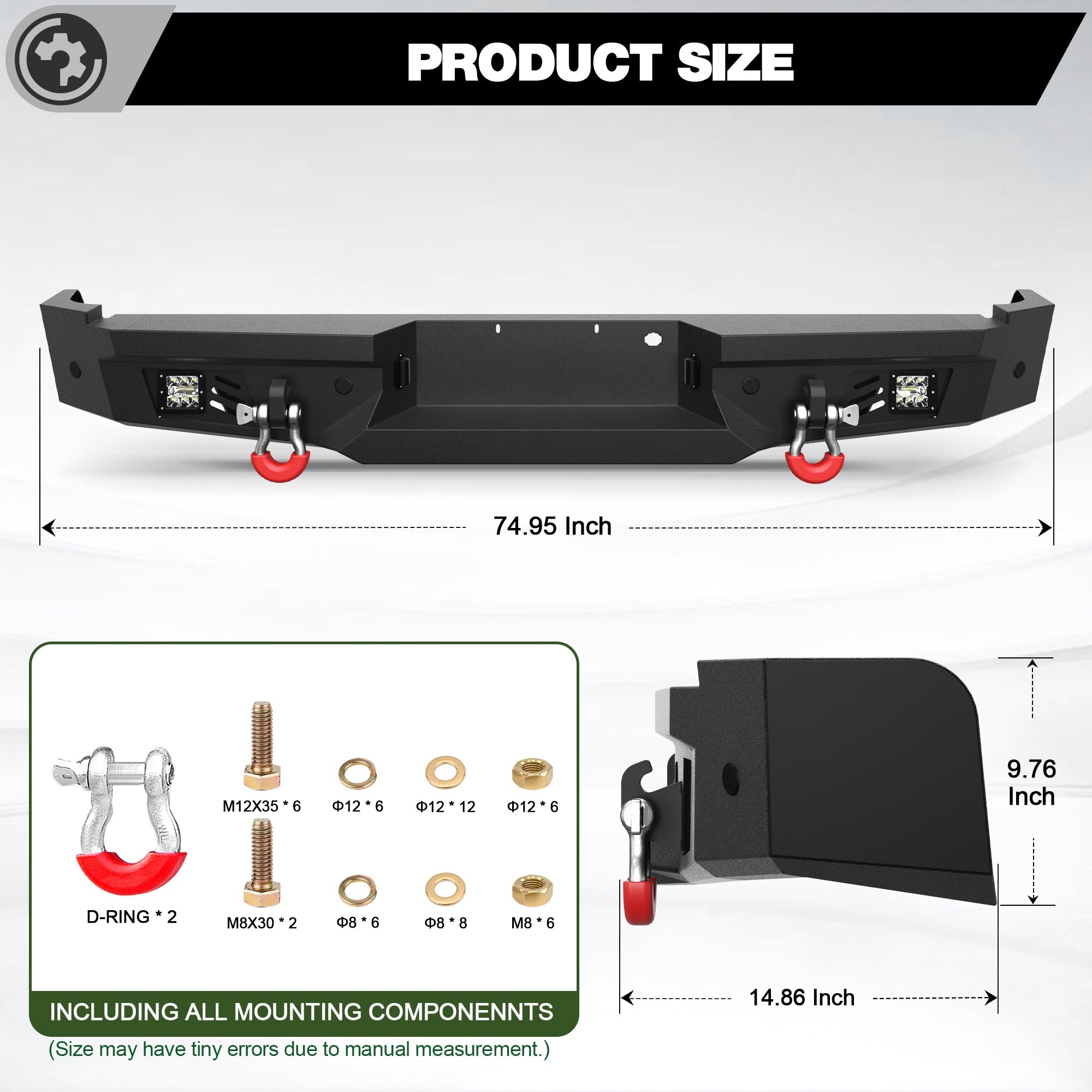 F150 Rear Back Bumper for 2006 2007 2008 Ford F150 - nadiaauto