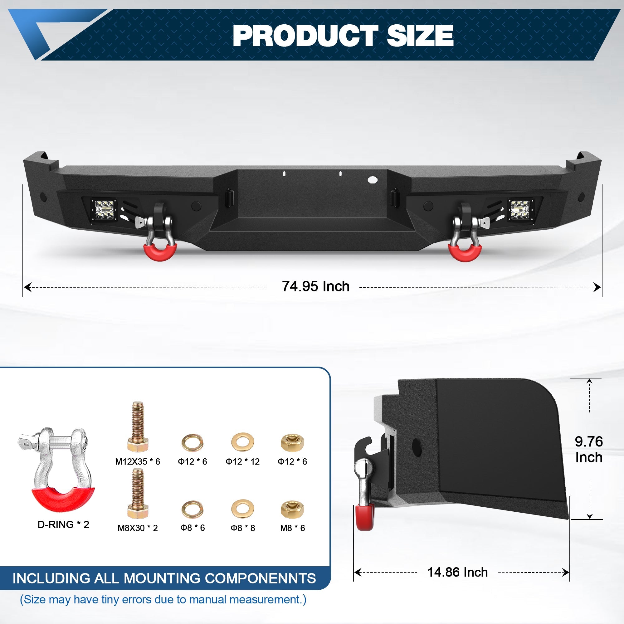 F150 Rear Back Bumper for 2006 2007 2008 Ford F150 - nadiaauto