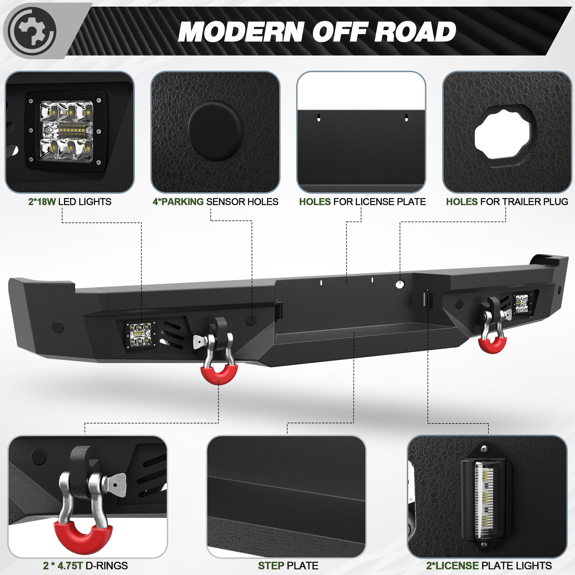 F150 Rear Back Bumper for 2006 2007 2008 Ford F150 - nadiaauto