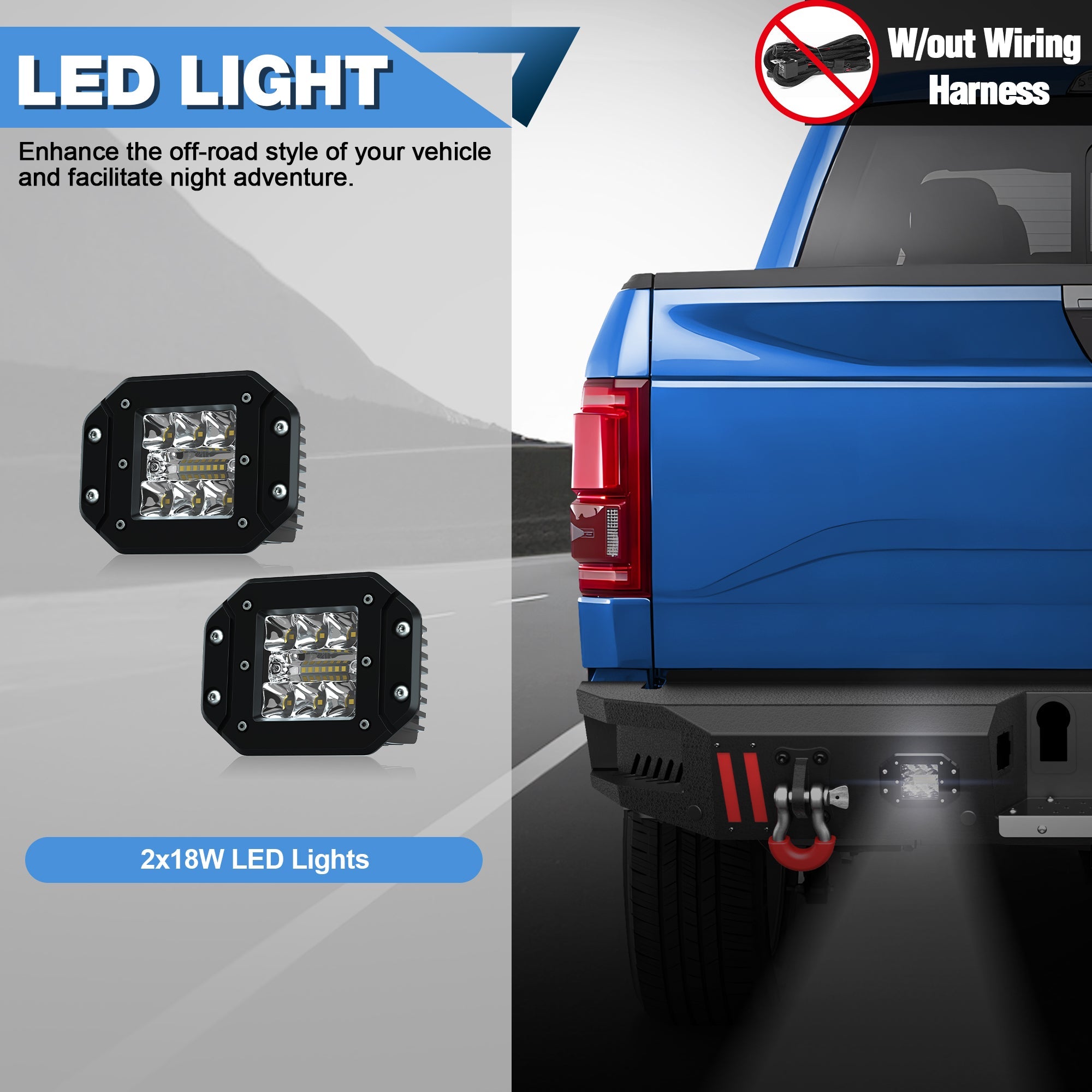 F150 Rear Back Bumper for 2015 - 2025 Ford F - 150 Truck Steel Rear Bumper (Not Fit Raptor & Ecoboost) - nadiaauto