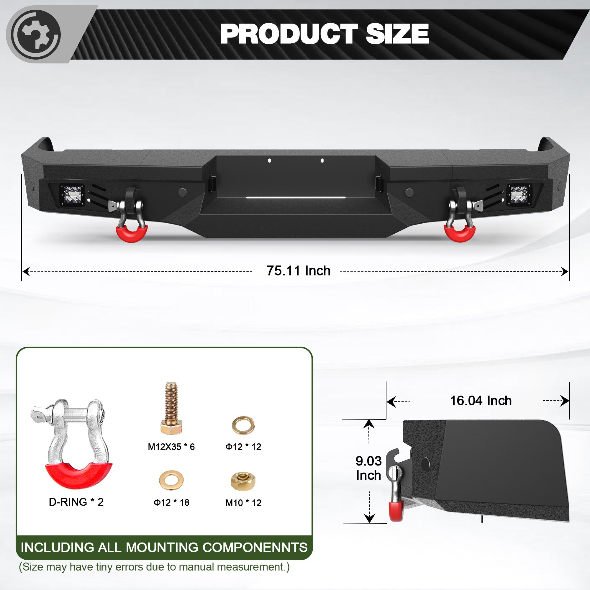 F150 Rear Bumper for 2009 2010 2011 2012 2013 2014 Ford F150 Pickup (Excluding Raptor) - nadiaauto