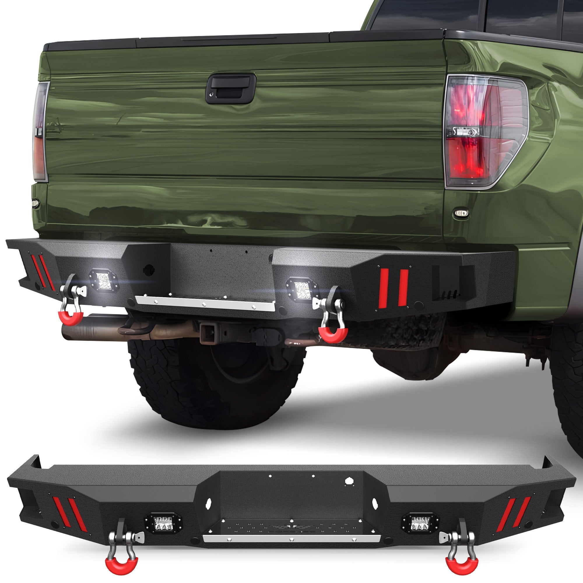 F150 Rear Bumper for 2010-2014 Ford F150 SVT Raptor Pickup Trucks - nadiaauto