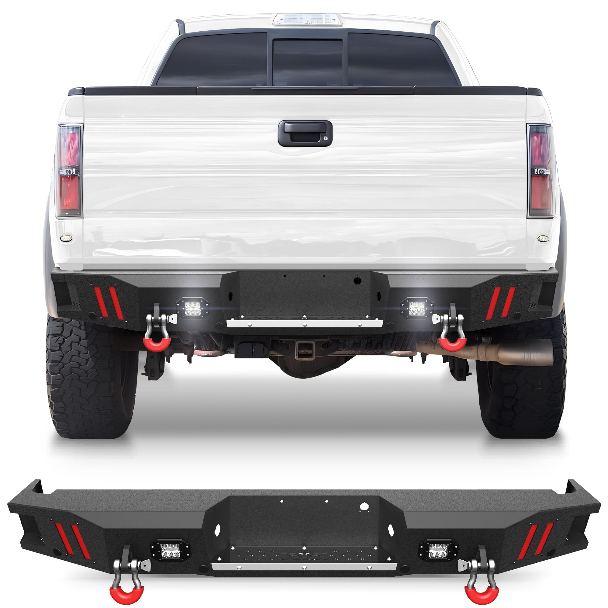 F150 Rear Bumper for 2010 - 2014 Ford F150 SVT Raptor Pickup Trucks - nadiaauto