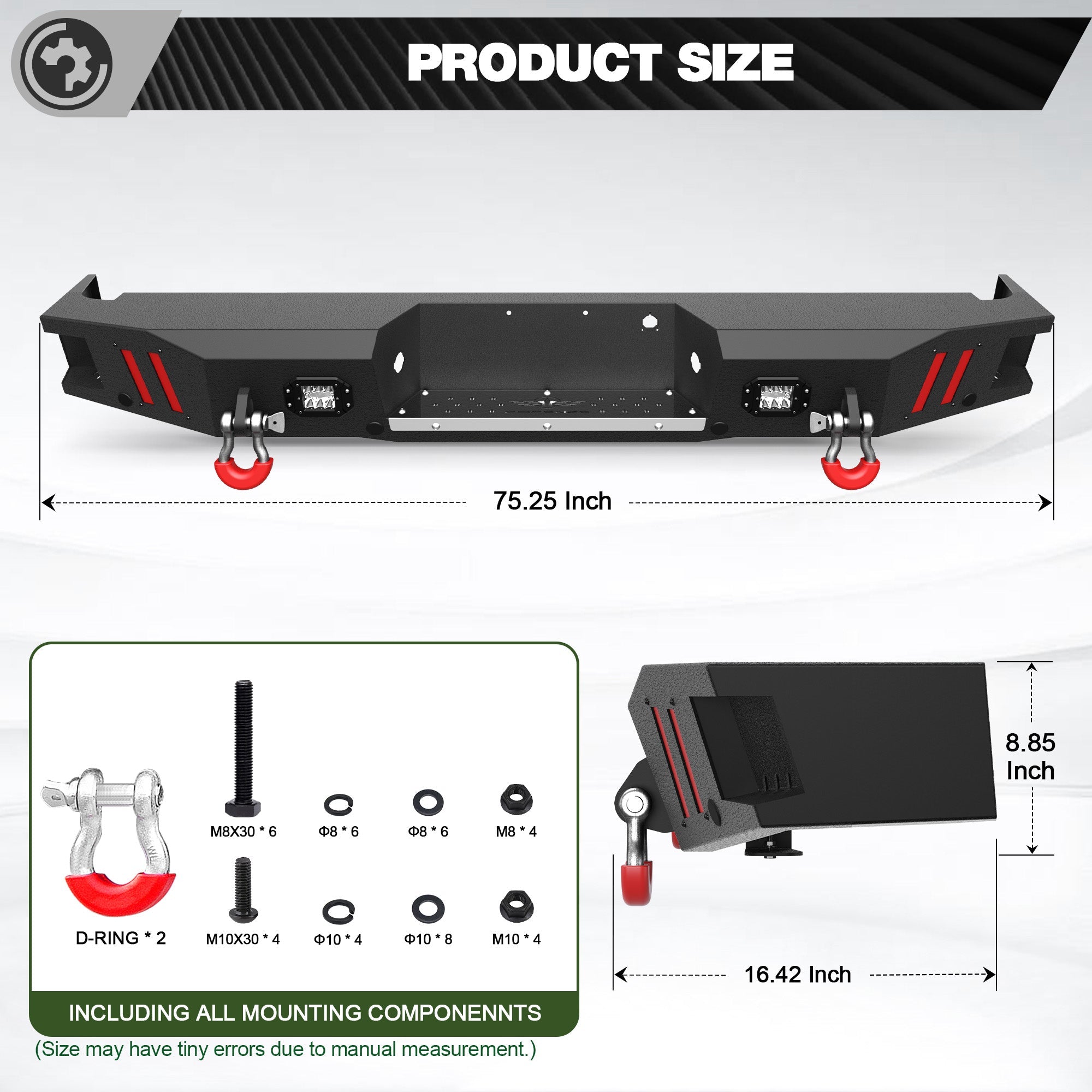 F150 Rear Bumper for 2010-2014 Ford F150 SVT Raptor Pickup Trucks - nadiaauto
