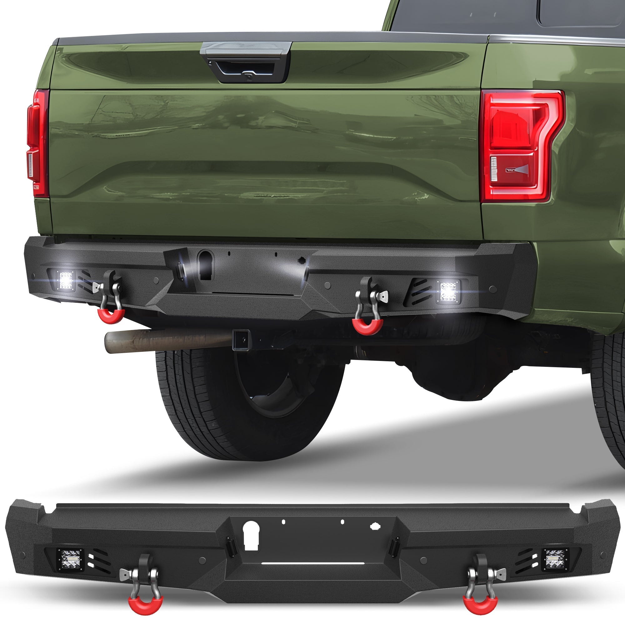 F150 Rear Bumper for 2015-2025 Ford F150 Pickup (Excluding Raptor & Ecoboost) - nadiaauto