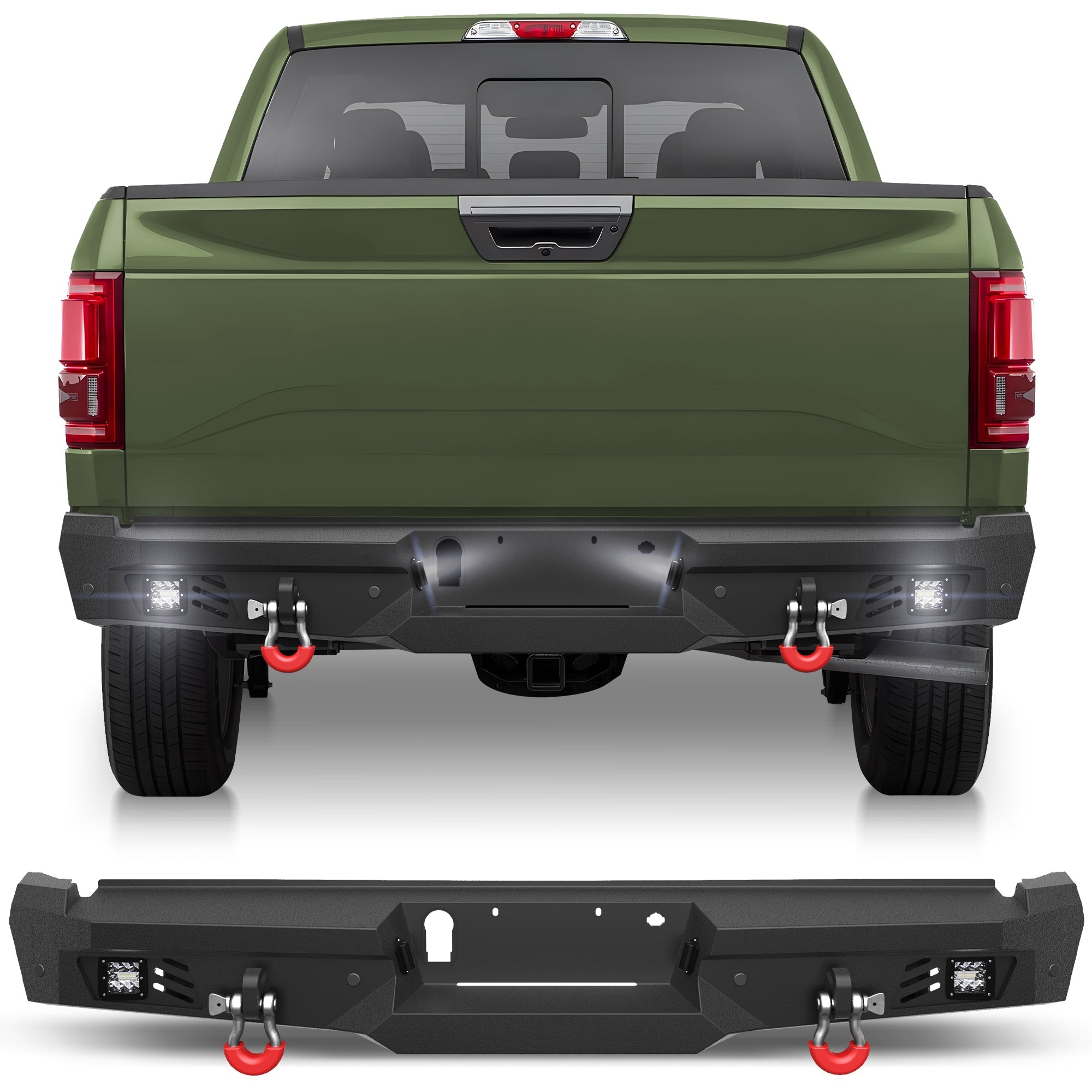 F150 Rear Bumper for 2015-2025 Ford F150 Pickup (Excluding Raptor & Ecoboost) - nadiaauto