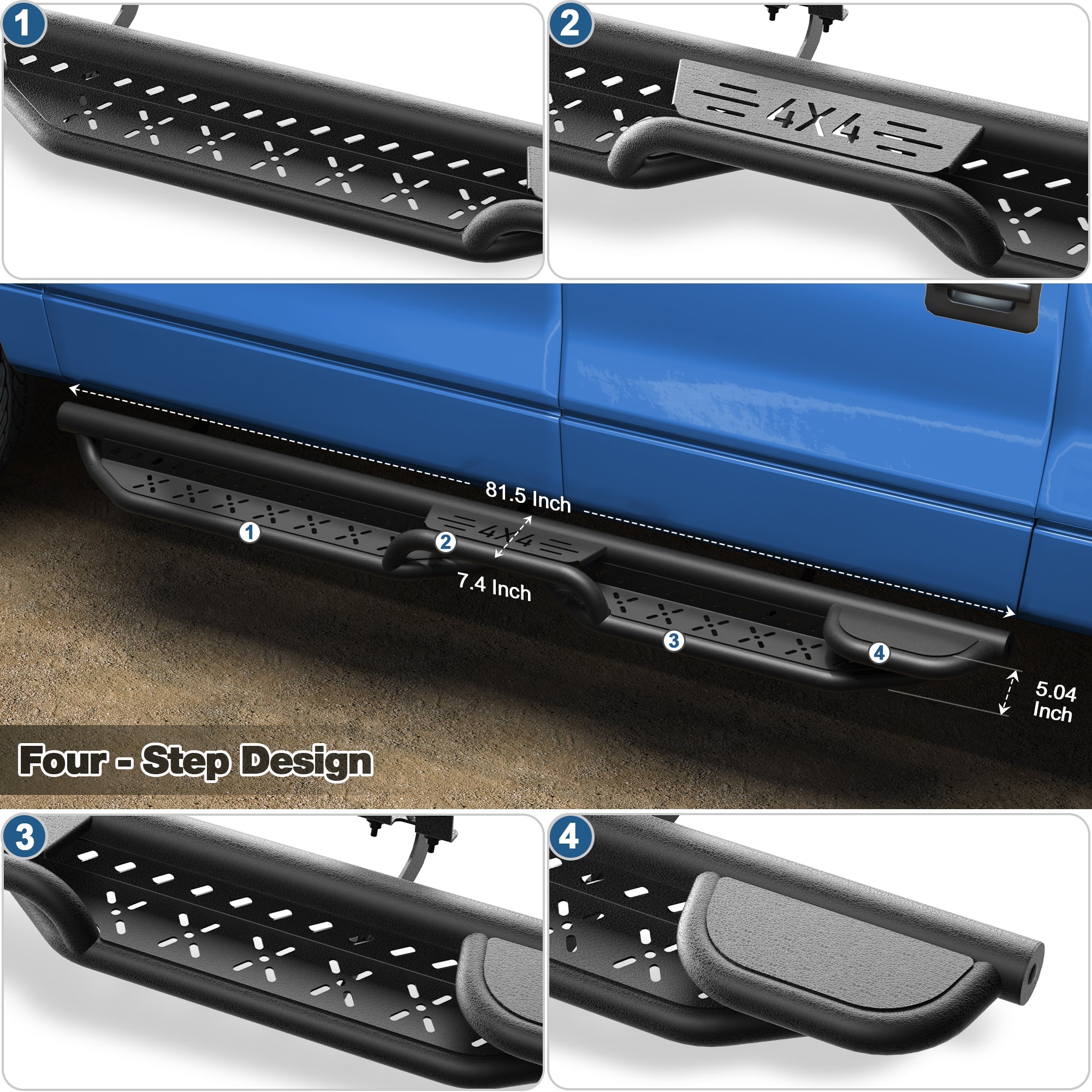 F150 Running Boards Side Steps Compatible with 2004 2005 2006 2007 2008 Ford F150 SuperCrew - nadiaauto
