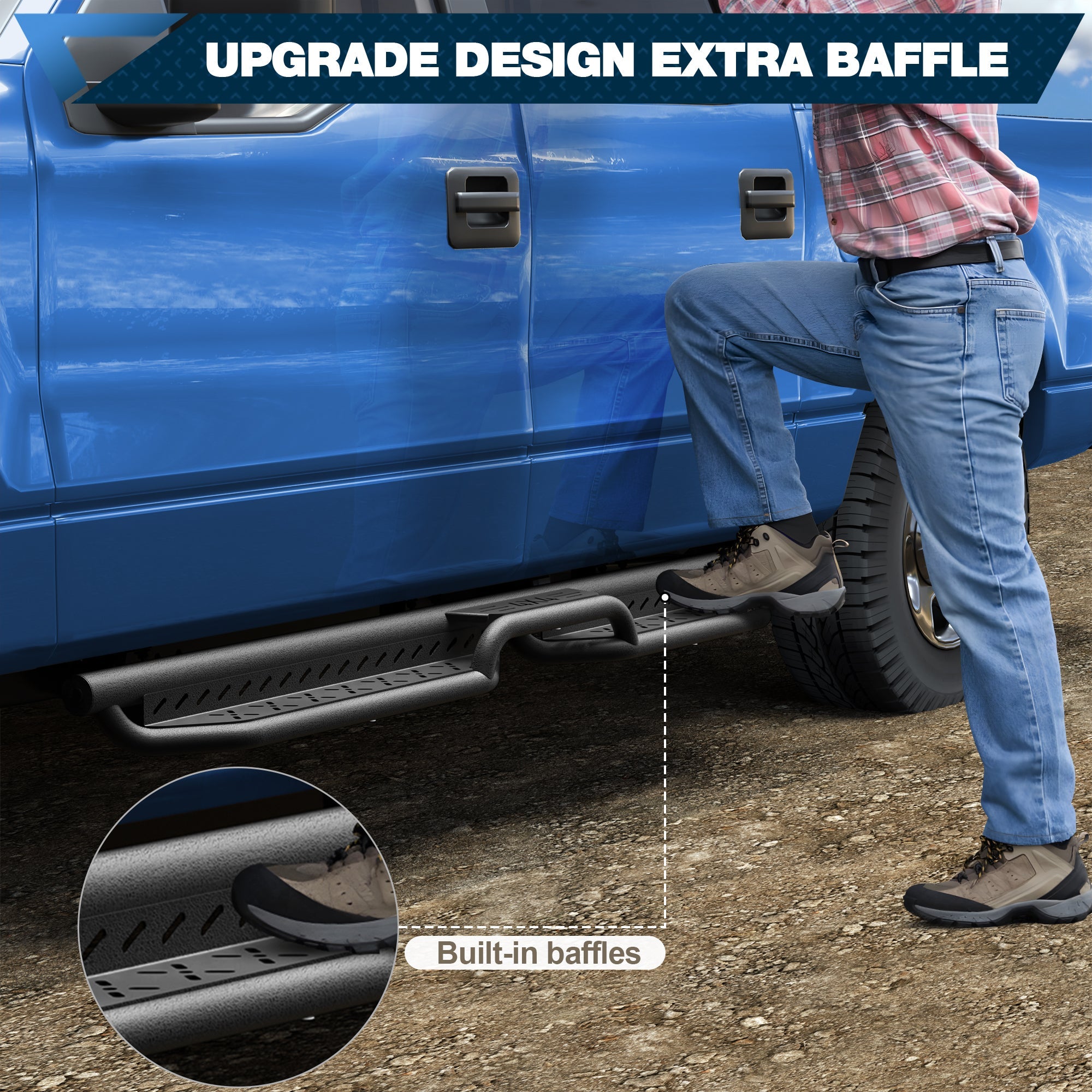 F150 Running Boards Side Steps Compatible with 2004 2005 2006 2007 2008 Ford F150 SuperCrew - nadiaauto