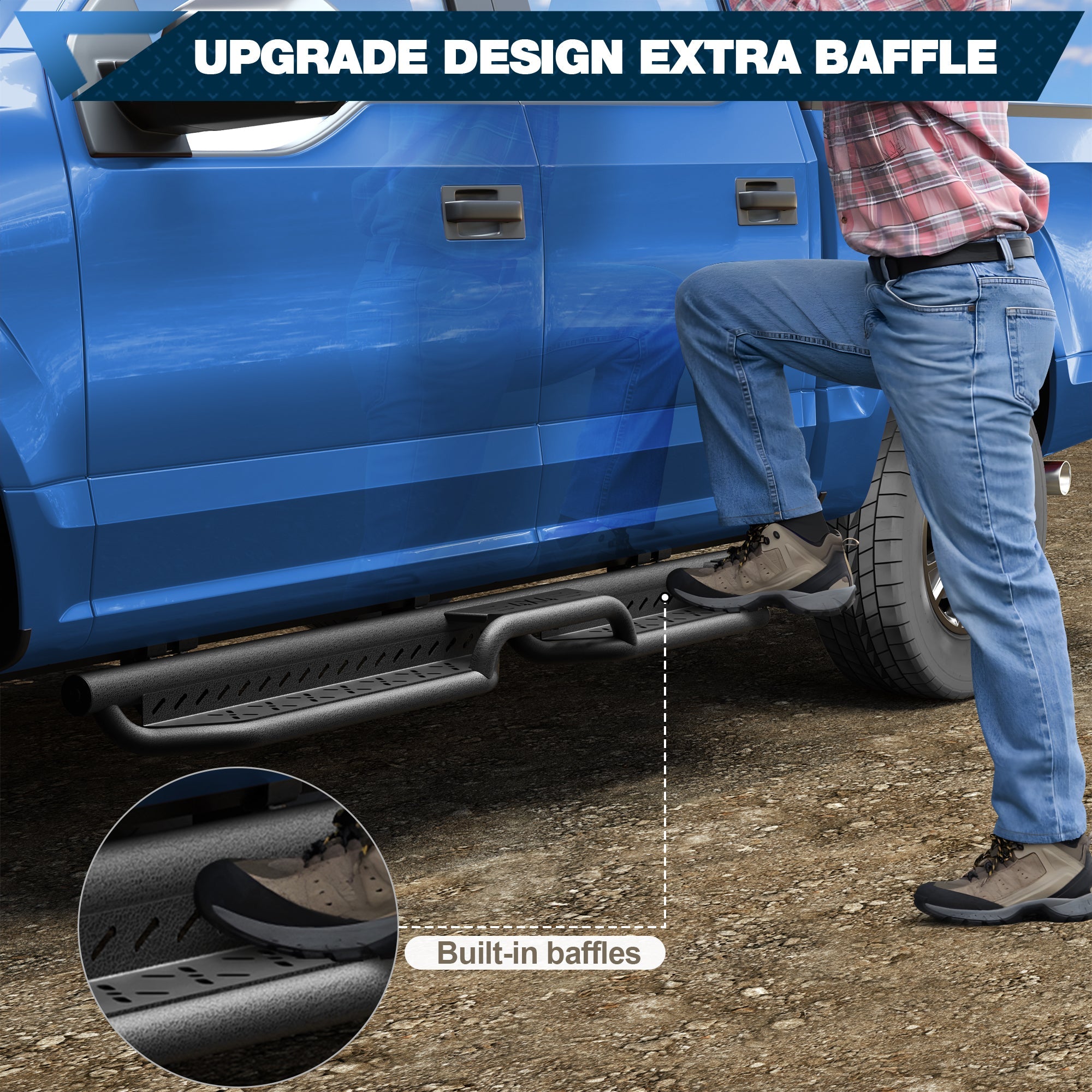F150 Running Boards Side Steps Compatible with 2009 2010 2011 2012 2013 2014 Ford F150 SuperCrew - nadiaauto