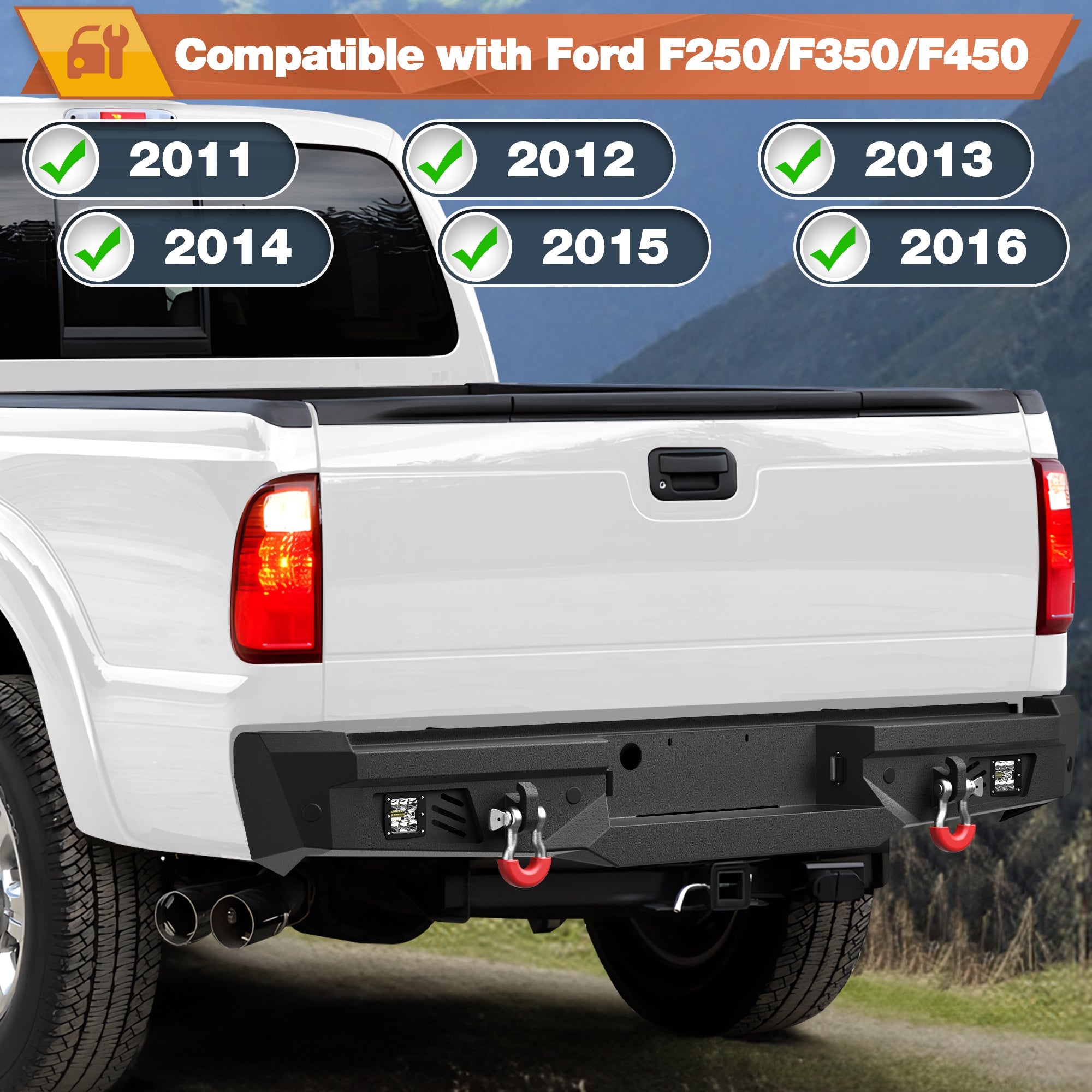 F250 Bumper Set for 2011 - 2016 Ford F250/F350/F450 Pickup Truck - nadiaauto