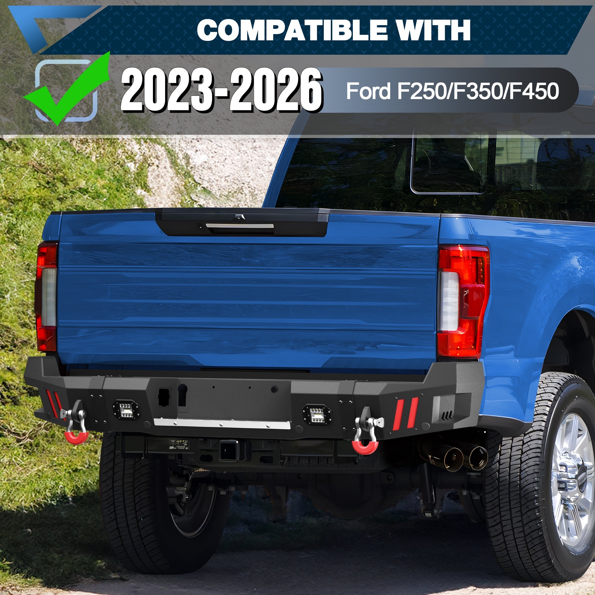 F250 Bumper Set for 2023 2024 2025 2026 Ford F250/F350/F450 Pickup - nadiaauto