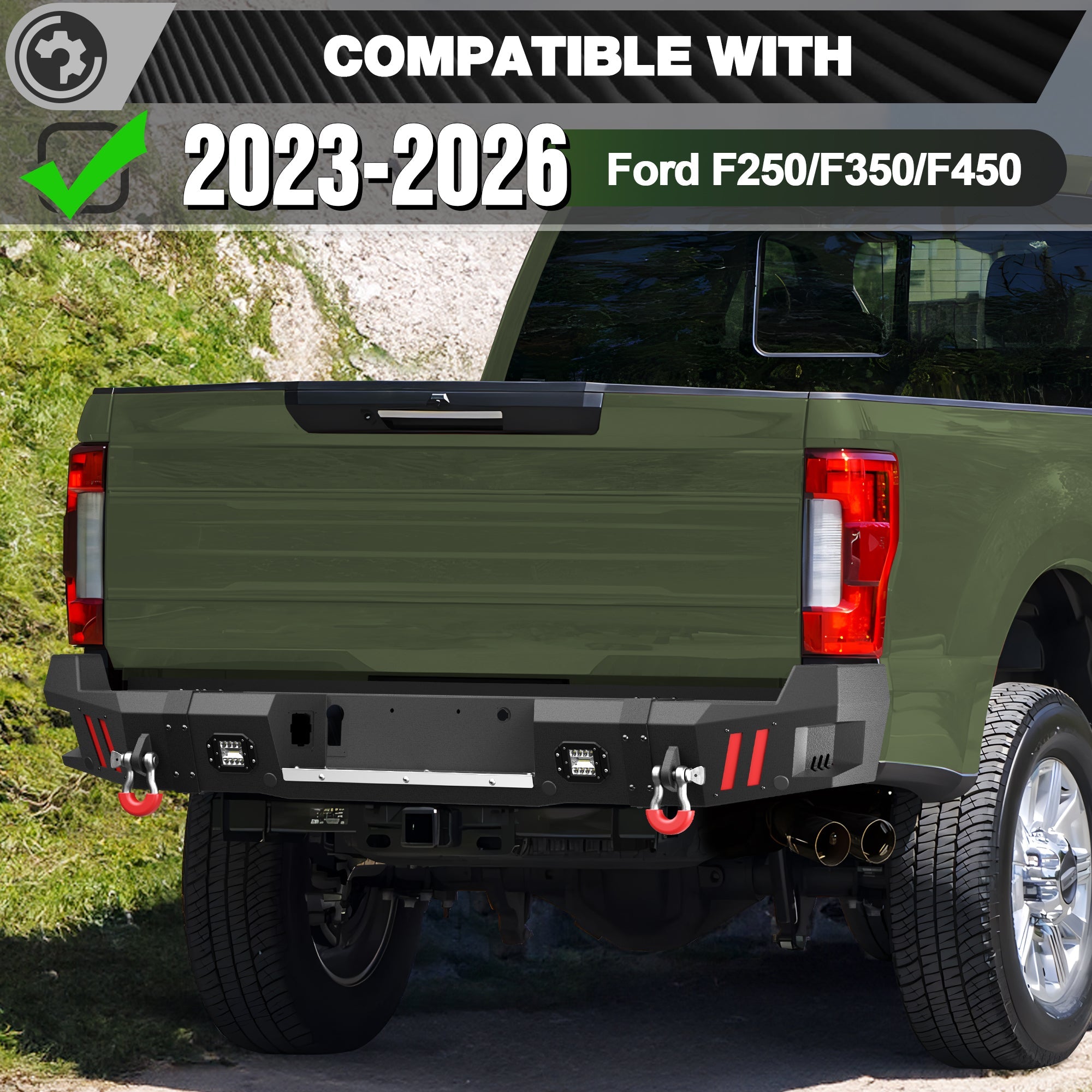 F250 Bumper Set for 2023 2024 2025 2026 Ford F250/F350/F450 Pickup - nadiaauto