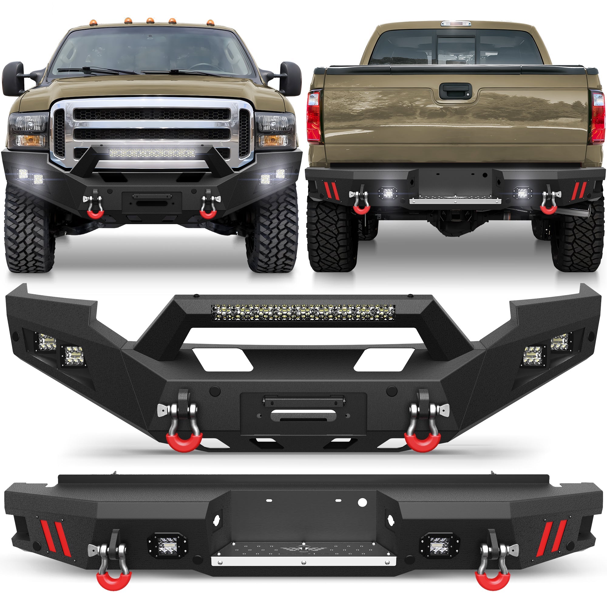 F250 Front Bumper for 2005 2006 2007 Ford F250/F350/F450 - nadiaauto
