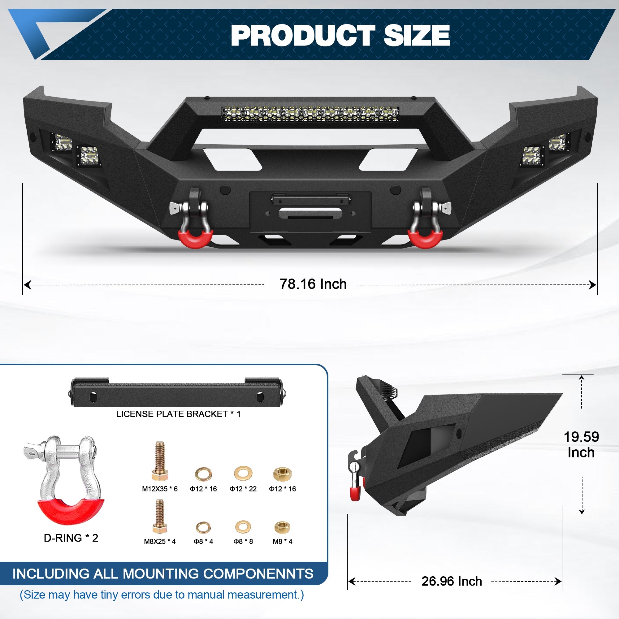 F250 Front Bumper for 2005 2006 2007 Ford F250/F350/F450 - nadiaauto
