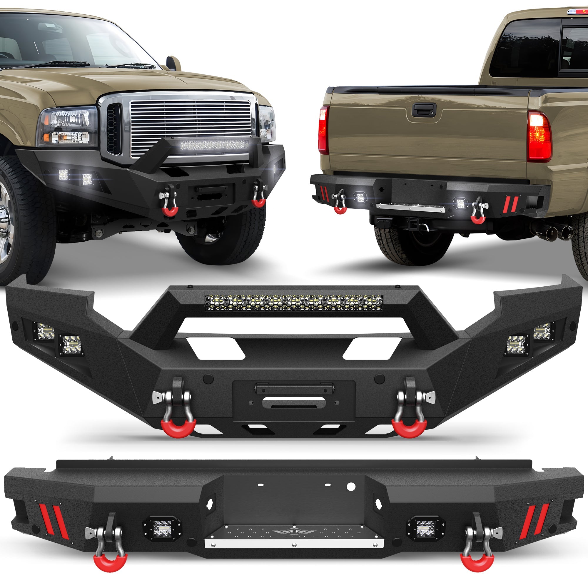 F250 Front Bumper for 2005 2006 2007 Ford F250/F350/F450 - nadiaauto