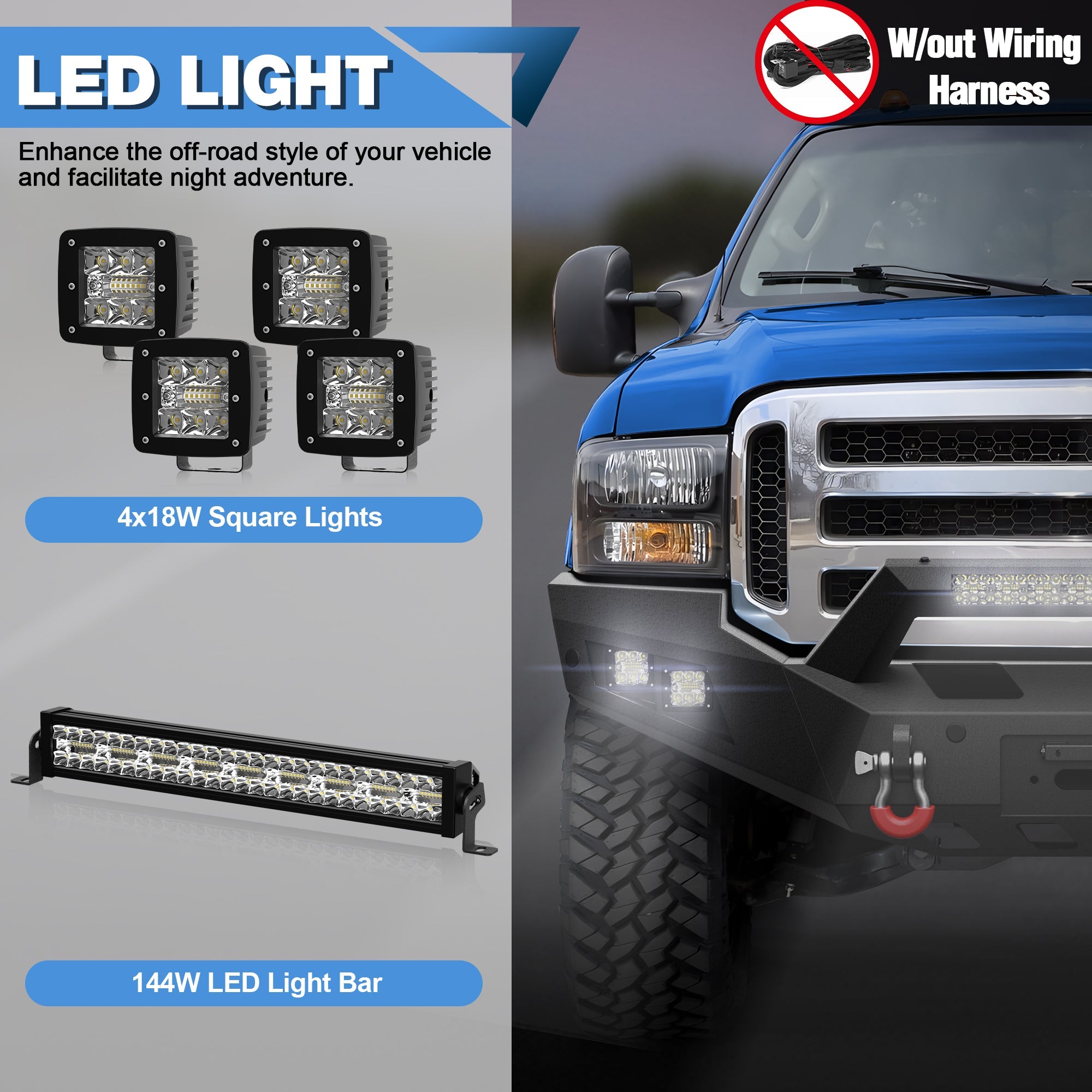 F250 Front Bumper for 2005 2006 2007 Ford F250/F350/F450 - nadiaauto
