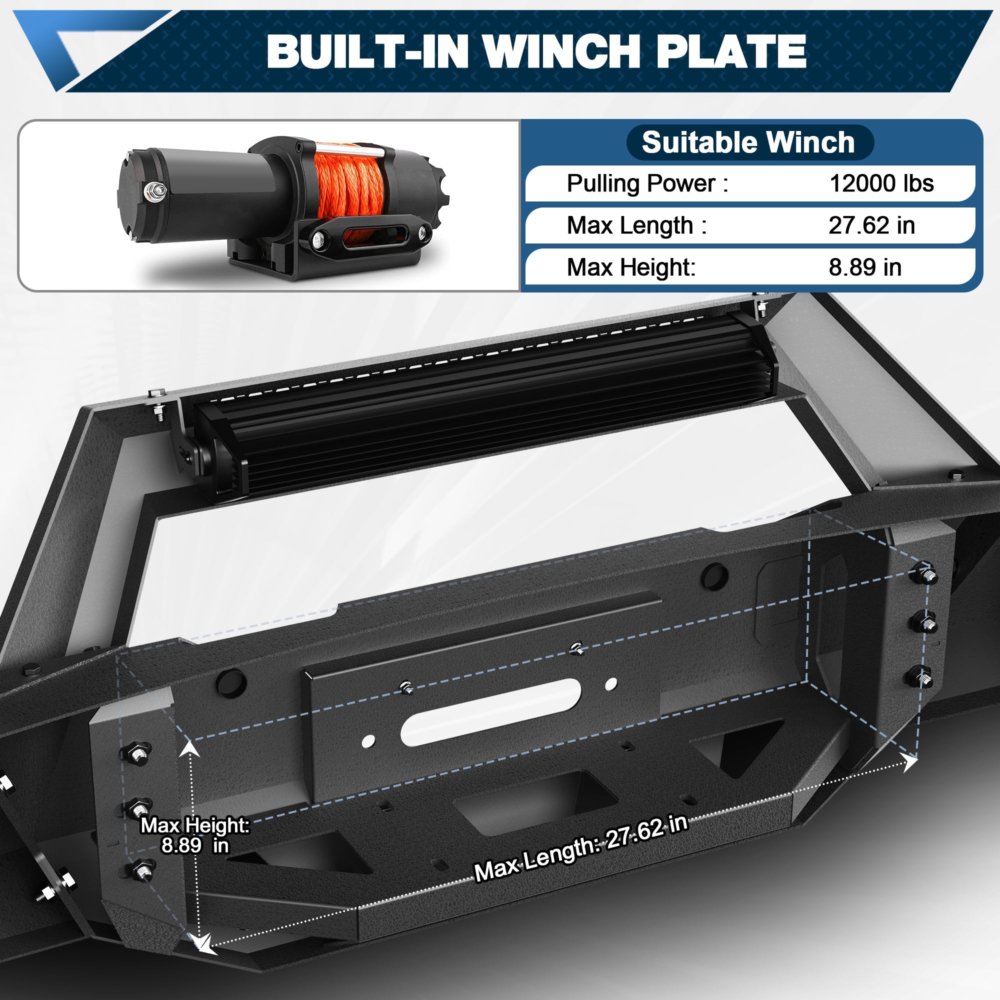 F250 Front Bumper for 2005 2006 2007 Ford F250/F350/F450 - nadiaauto