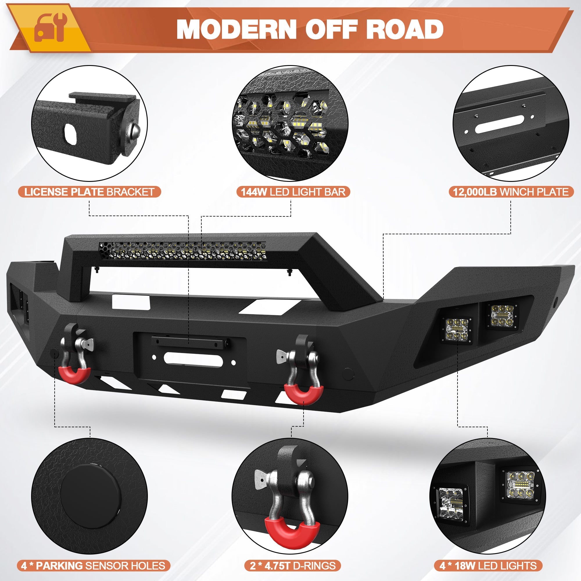 F250 Front Bumper for 2011 - 2016 Ford F250/F350/F450 Pickup Trucks - nadiaauto