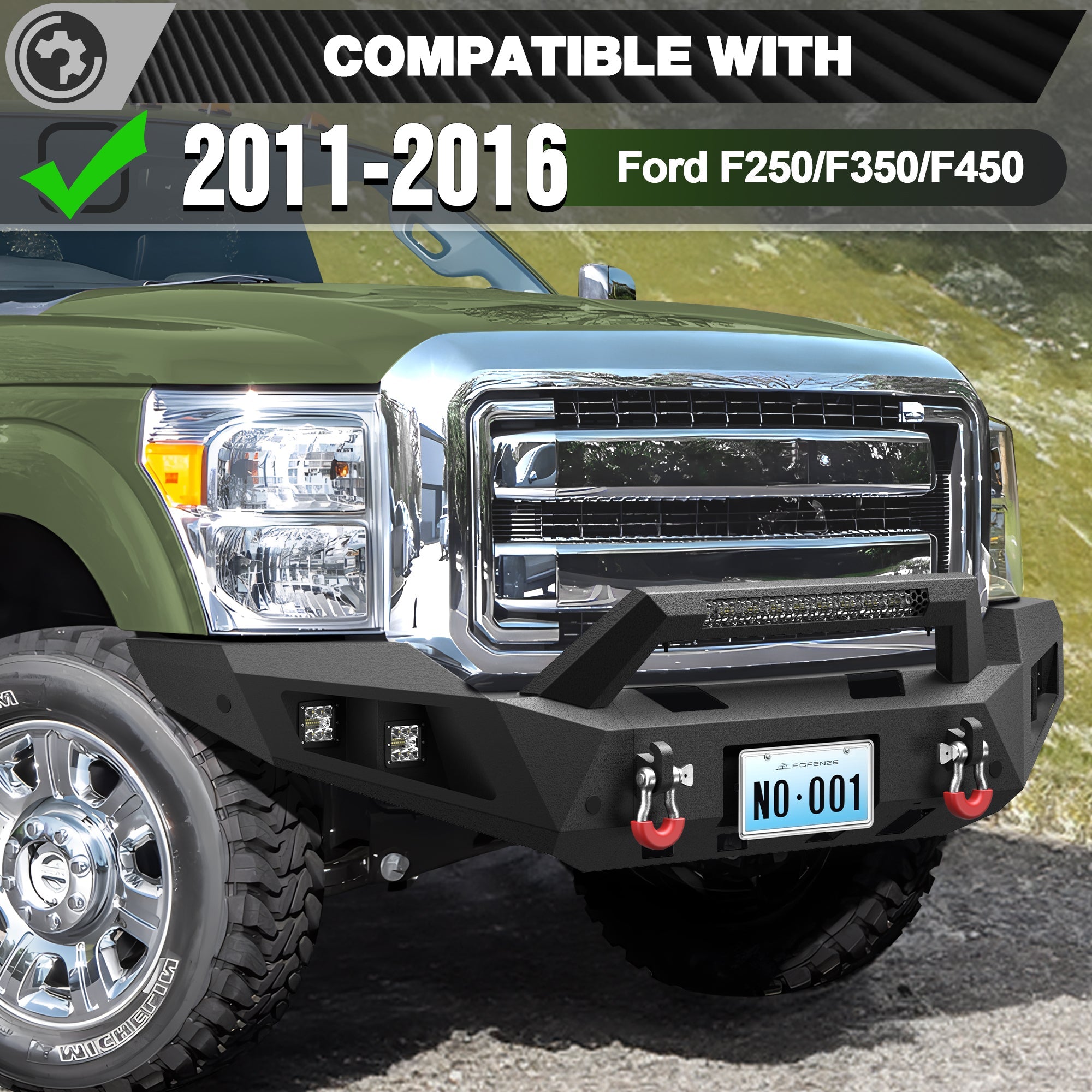 F250 Front Bumper for 2011-2016 Ford F250/F350/F450 Pickup Trucks - nadiaauto