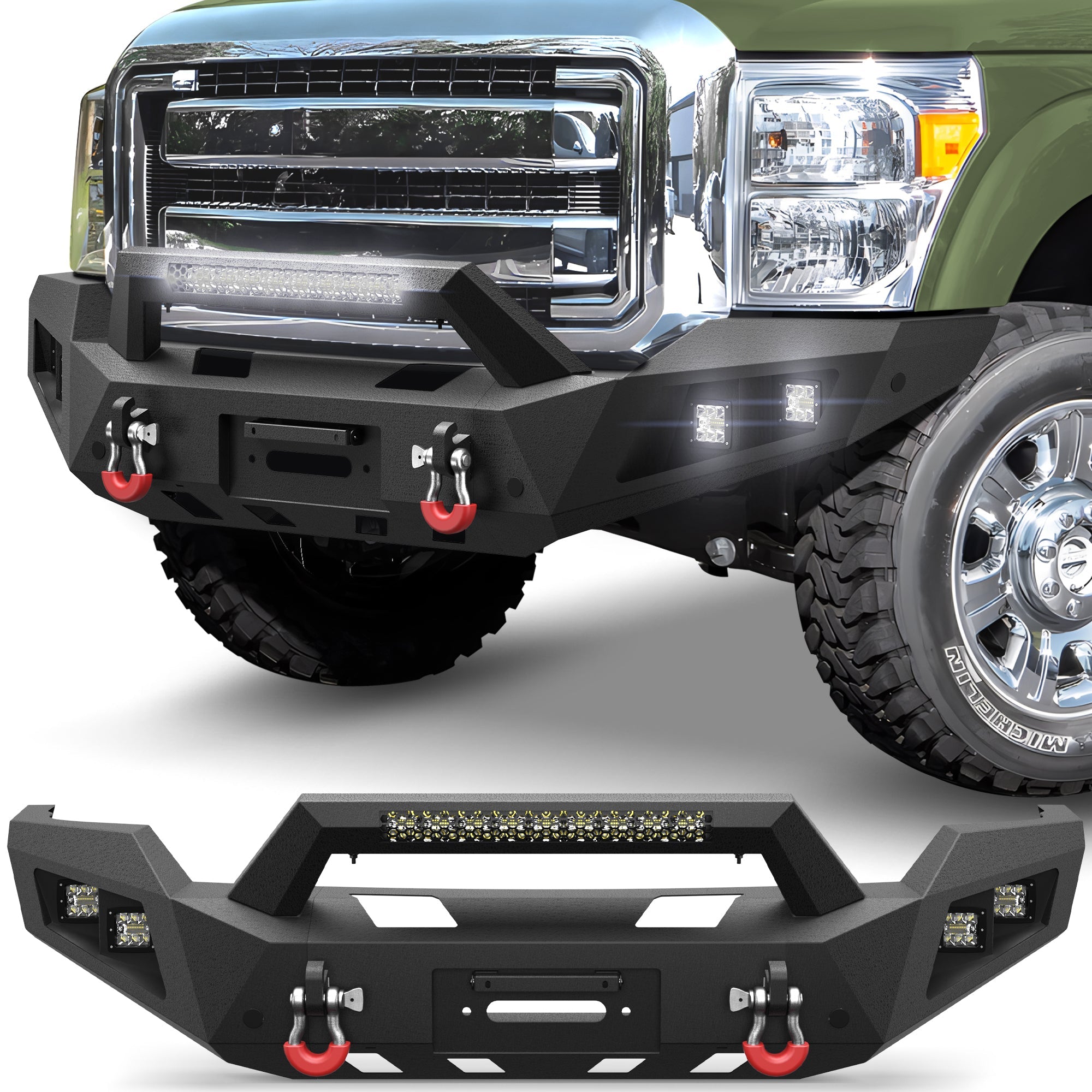 F250 Front Bumper for 2011-2016 Ford F250/F350/F450 Pickup Trucks - nadiaauto