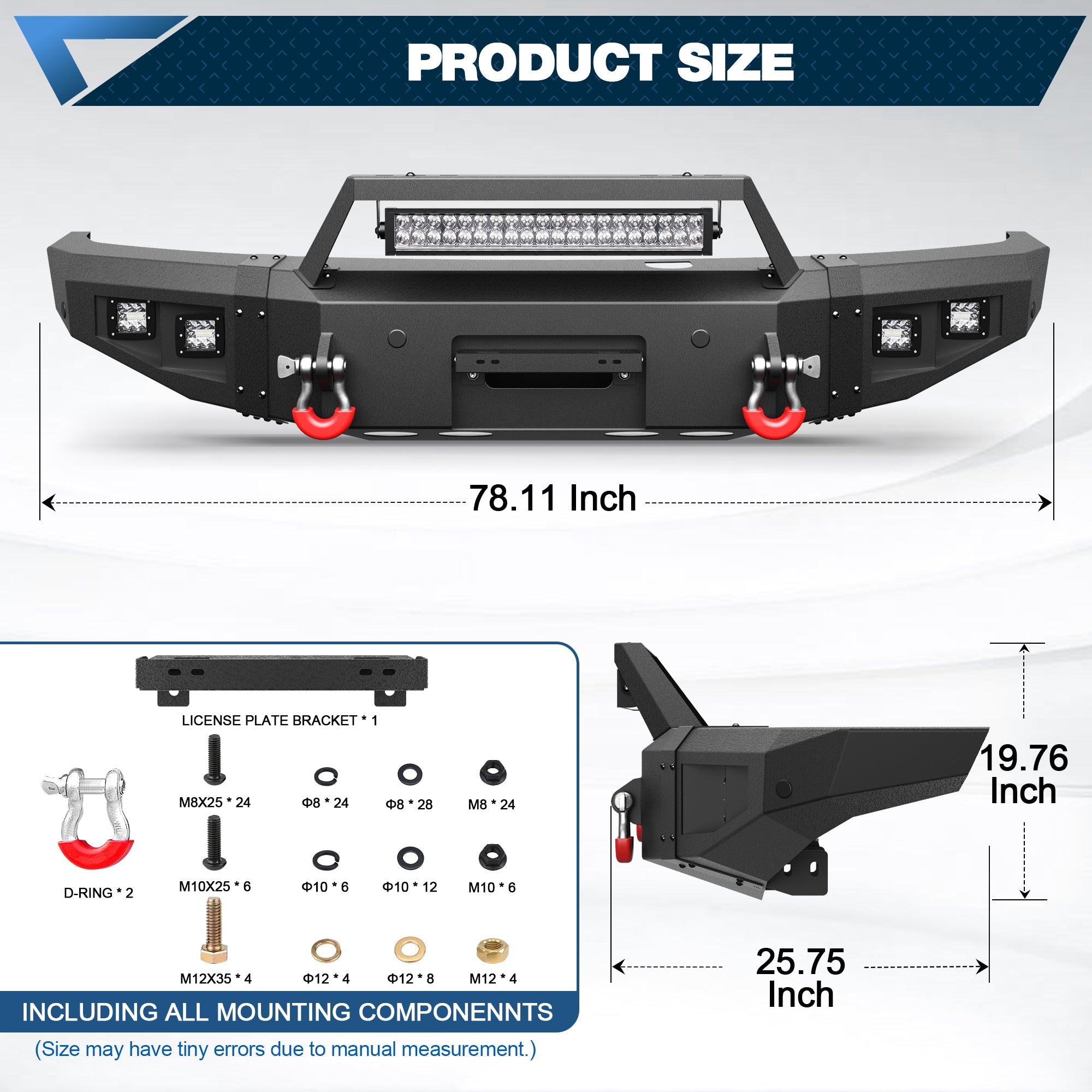 F250 Front Truck Bumper for 2017 2018 2019 2020 2021 2022 Ford F250/F350/F450 Pickup - nadiaauto